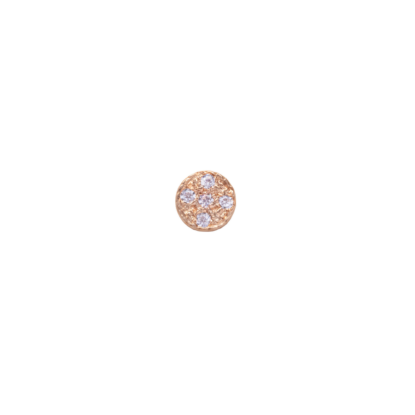 BVLA BVLA 14g "Pave Circle" threaded end with CZ