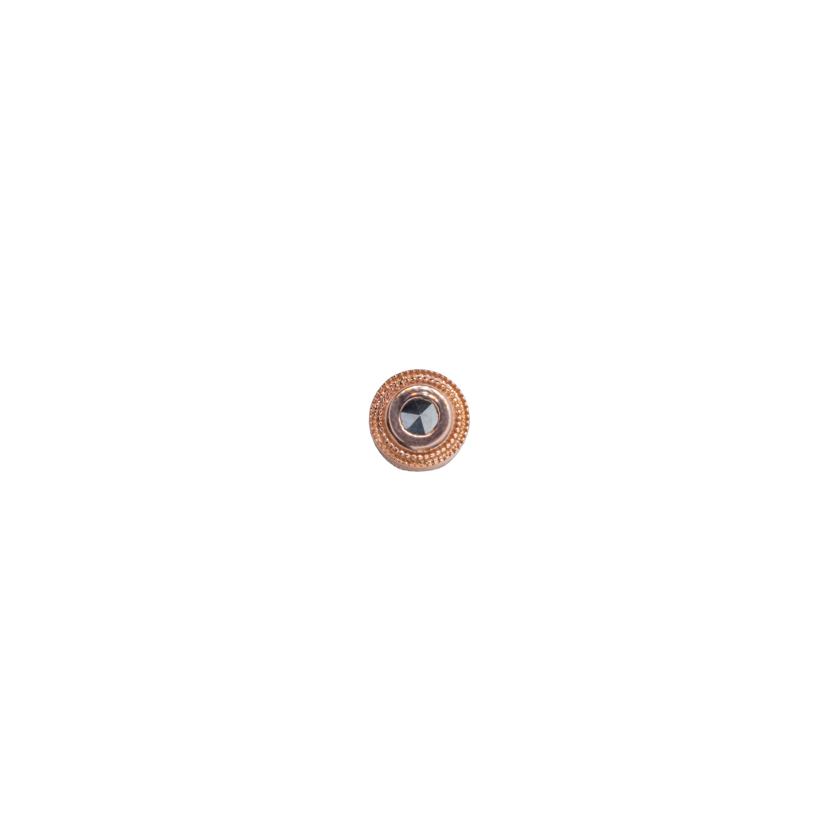BVLA BVLA rose gold 5.5 "Milgrain Bezel" threaded end with 2.0 marcasite