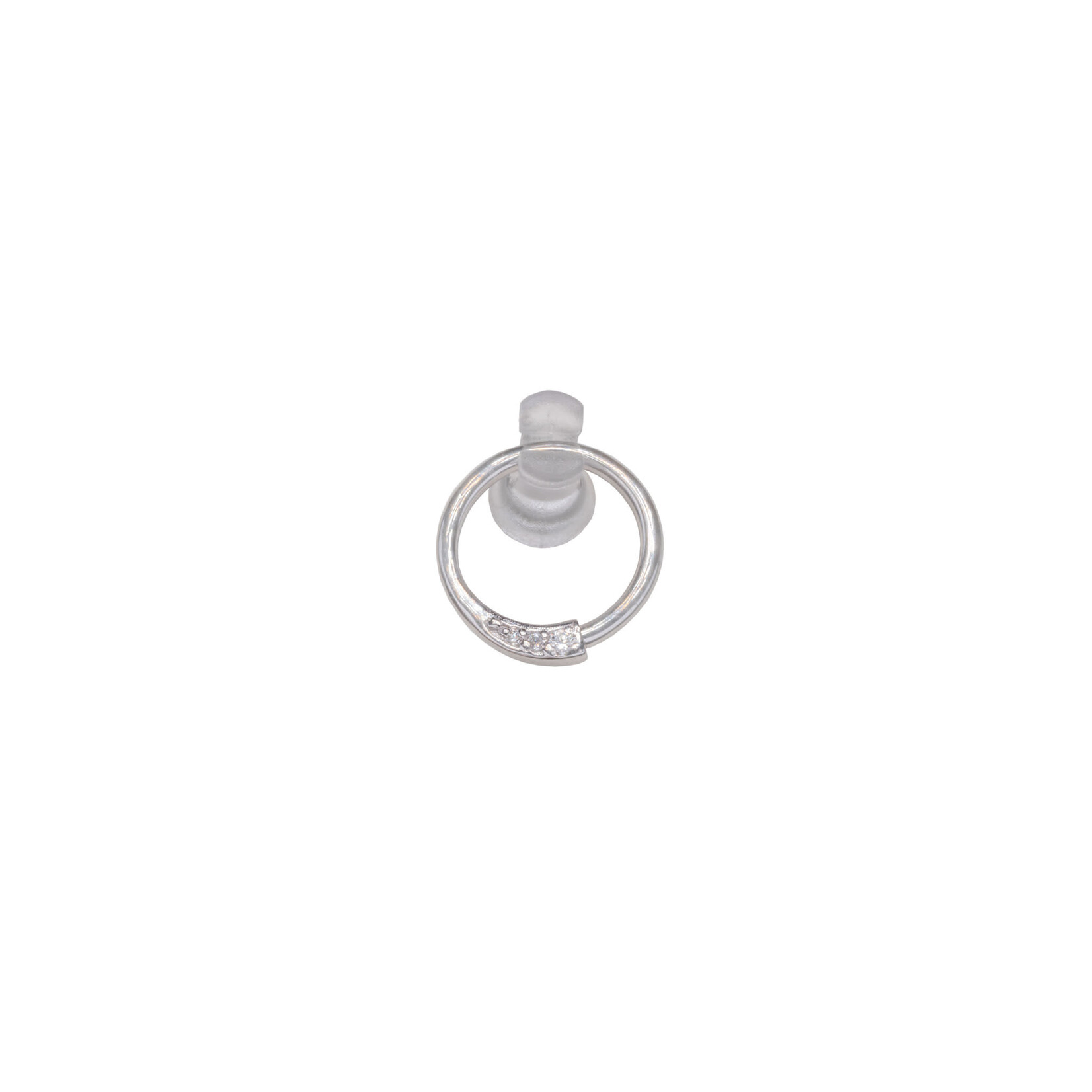BVLA BVLA 16g 3/8 "Prysm" seam ring with 2x 1.0 VS1 Diamond and 1x 1.5 VS1 Diamond