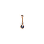 BVLA BVLA Bezel Navel Curve with Mystic Topaz