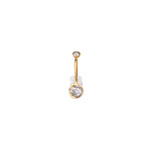 BVLA BVLA Bezel Navel Curve with Tourmalinated Quartz