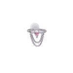 BVLA BVLA 16g White Gold "Call Me!" With Mercury Mist Topaz