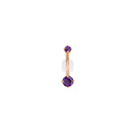 BVLA BVLA Rose Gold Prong Navel with Amethyst