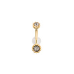 BVLA BVLA Yellow Gold "Crown Cabochon" with Pyrite