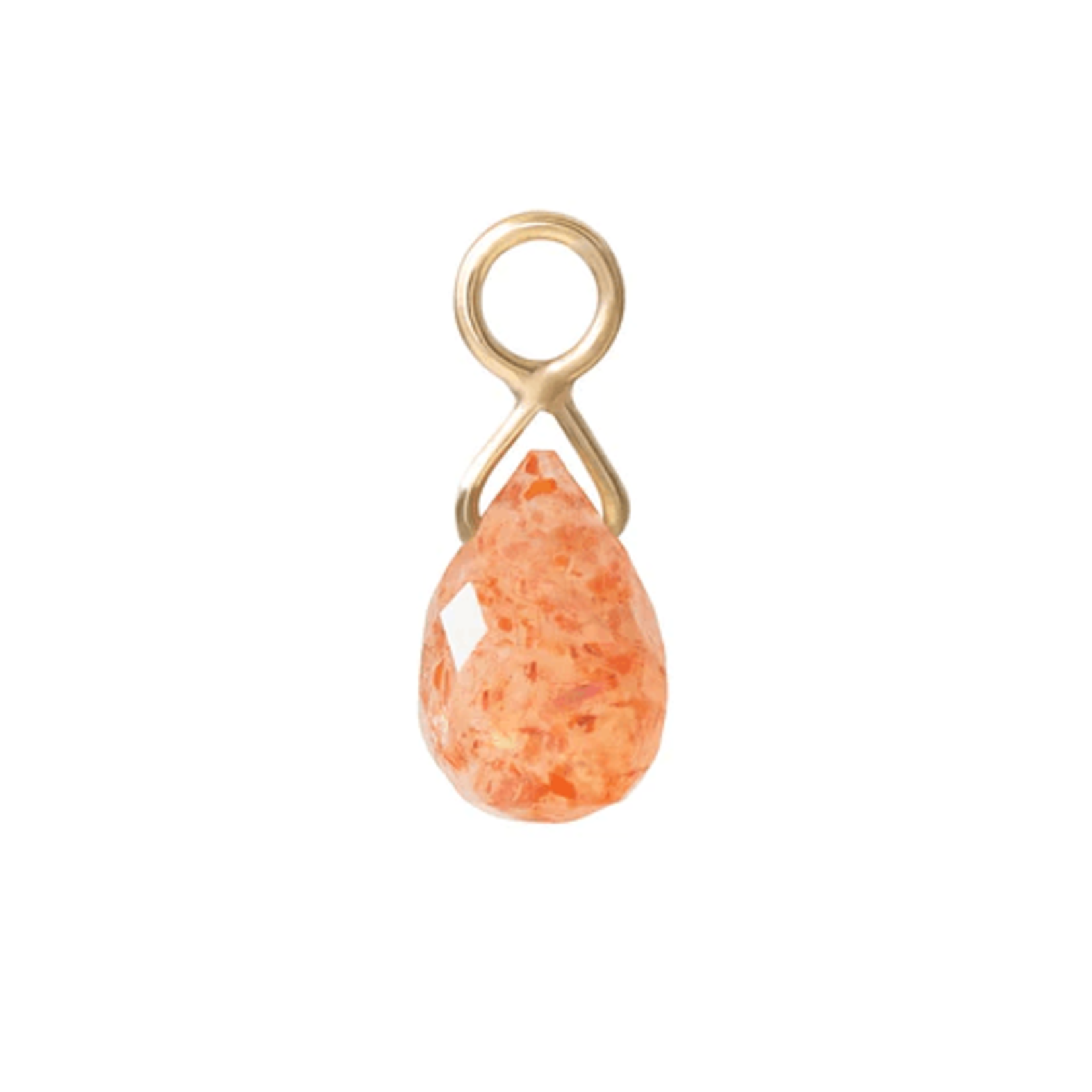 Diablo Organics Diablo Organics yellow gold "Briolette" single-stone charm