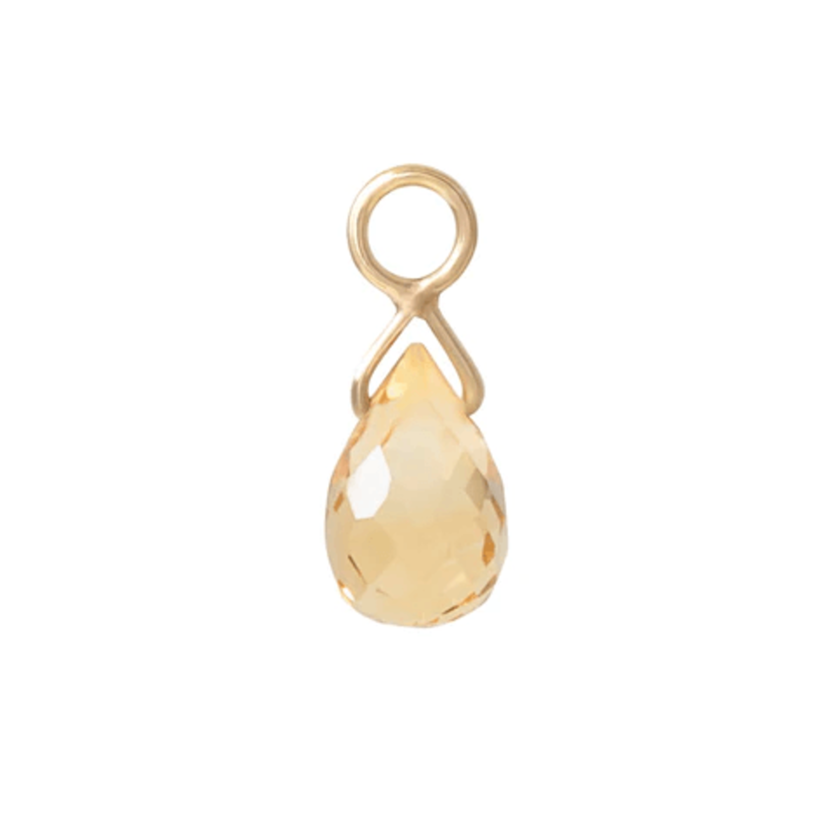Diablo Organics Diablo Organics yellow gold "Briolette" single-stone charm
