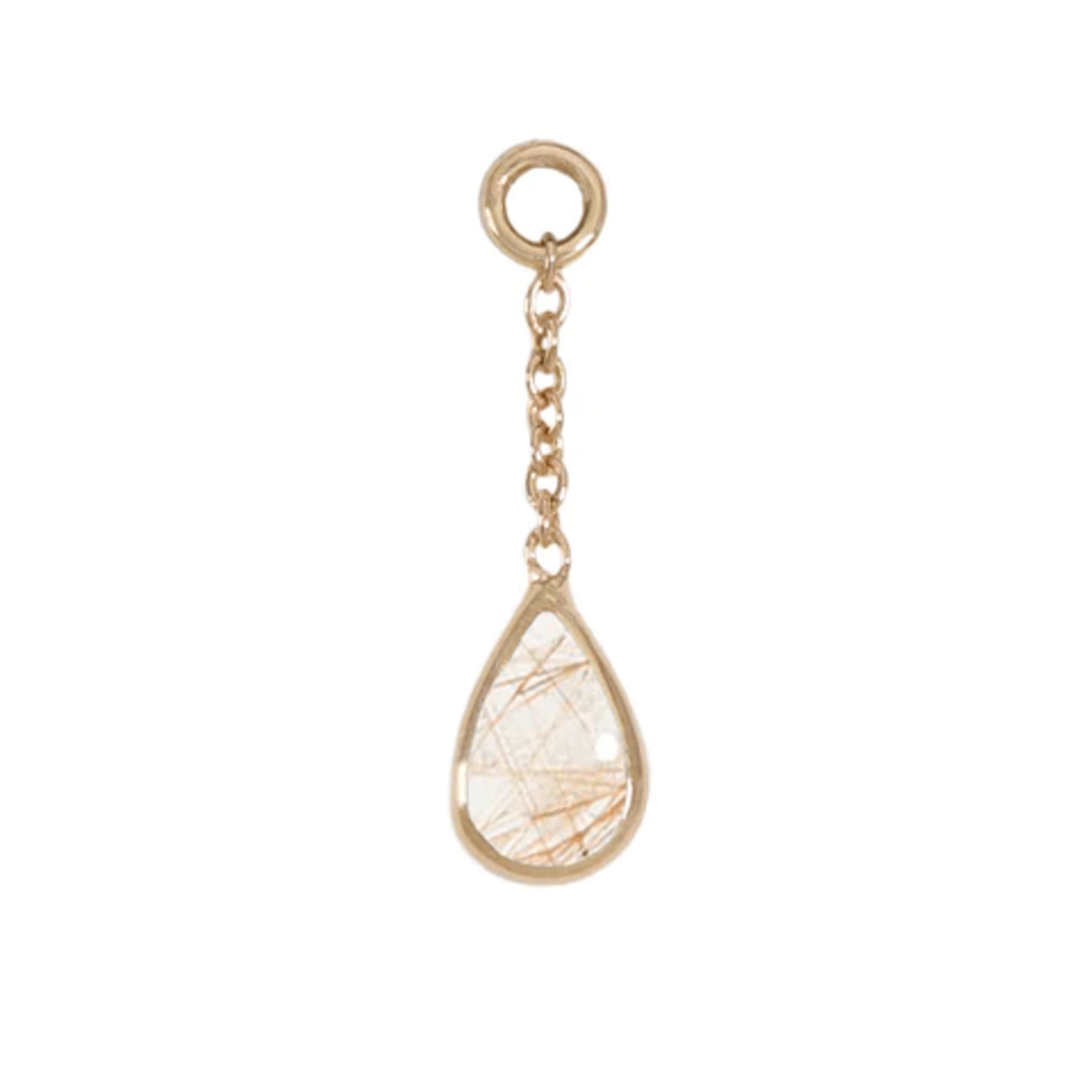 Diablo Organics Diablo Organics yellow gold teardrop charm