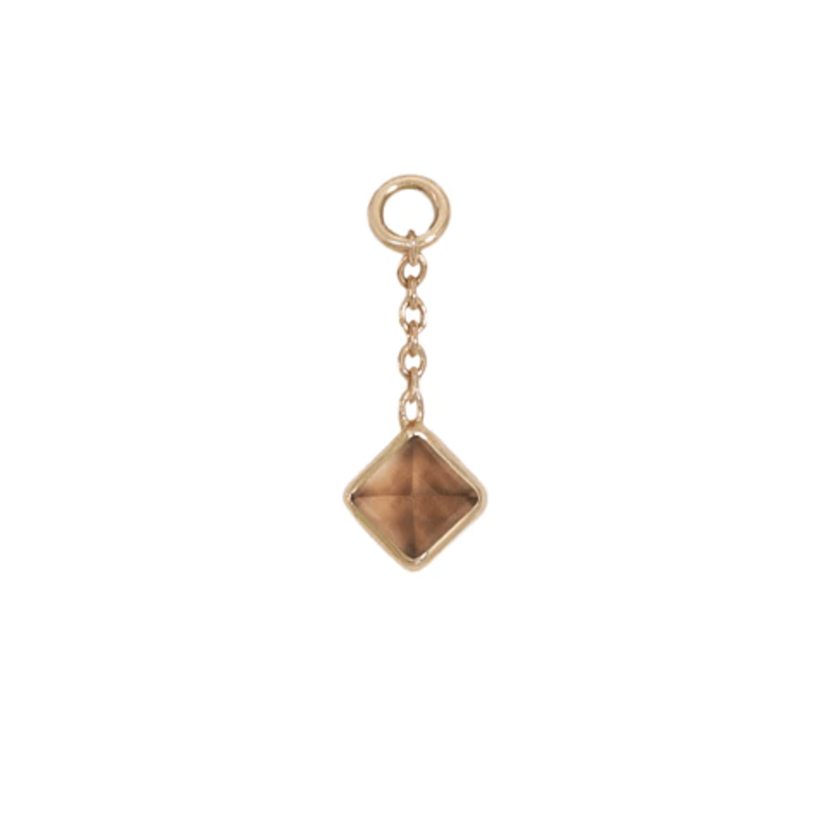 Diablo Organics Diablo Organics yellow gold charms with square cut stones