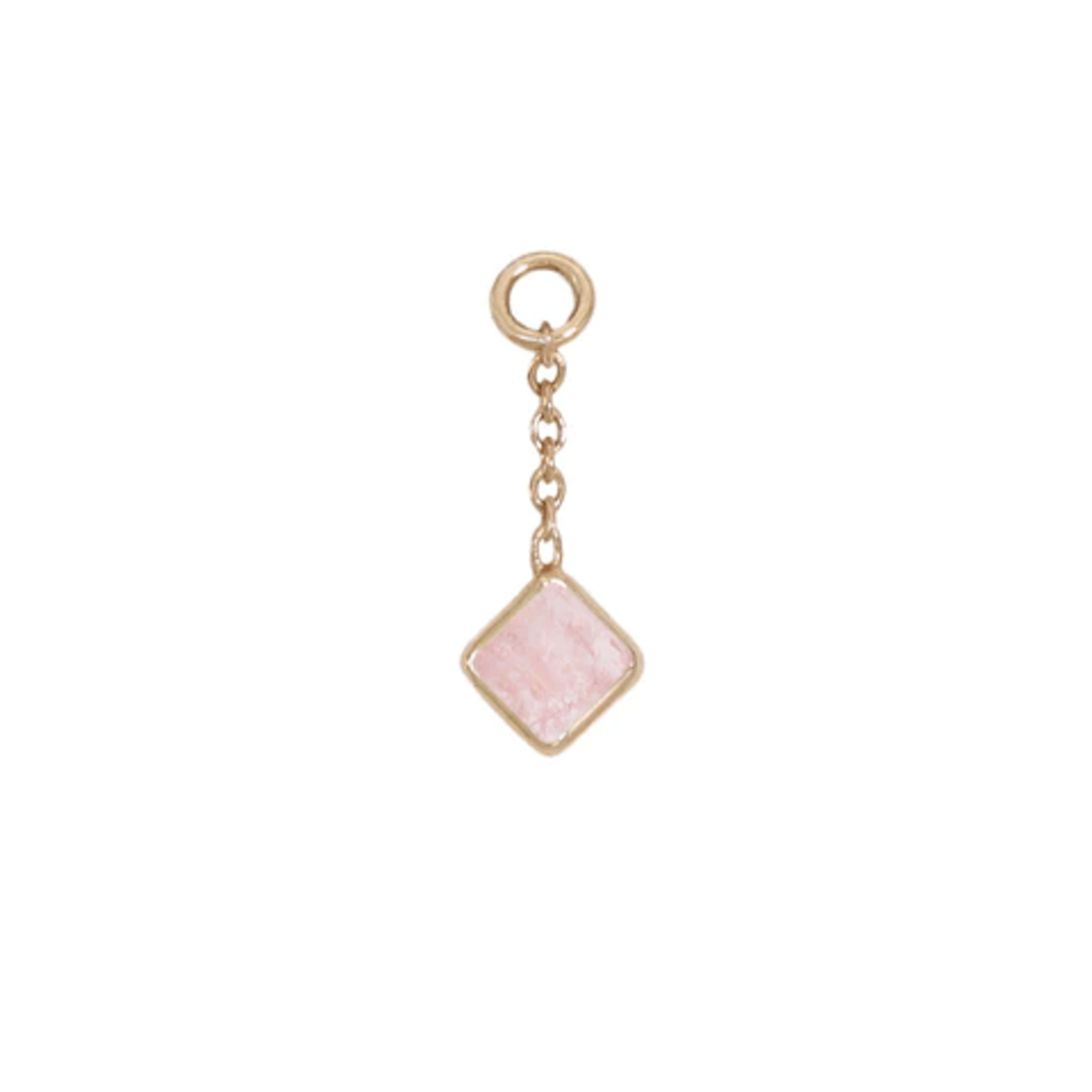 Diablo Organics Diablo Organics yellow gold charms with square cut stones