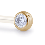 Neometal Neometal Gold Side-Set Gem Ball with CZ