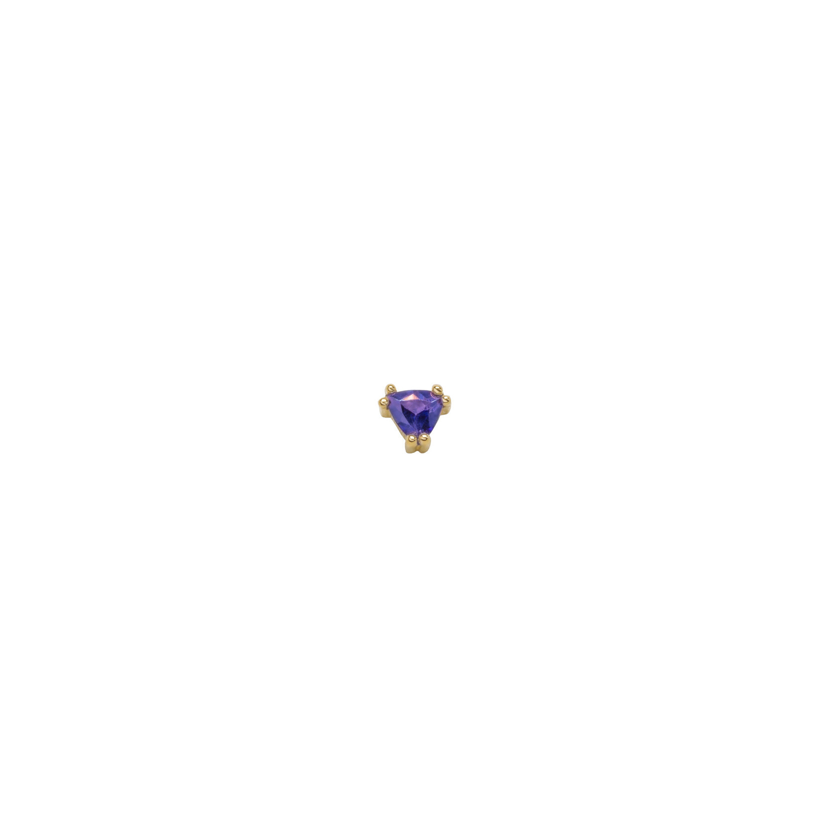 BVLA BVLA "Tanti" double-prong trillion press fit end with 3.0 Midnight topaz
