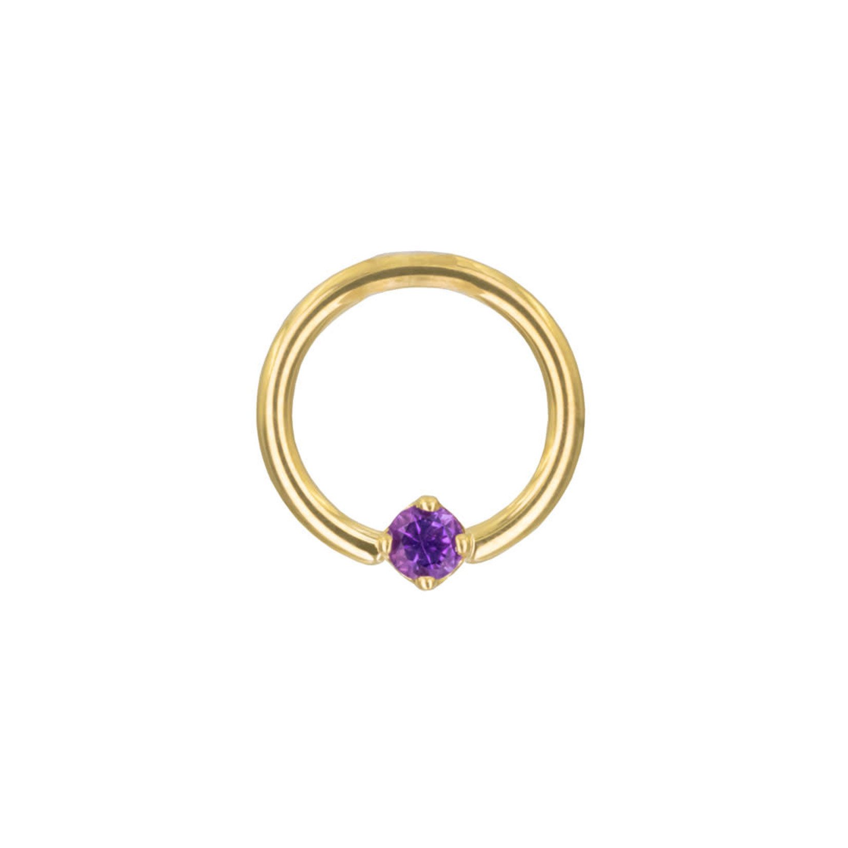 BVLA BVLA 16g fixed ring with 2.5 prong set AA amethyst