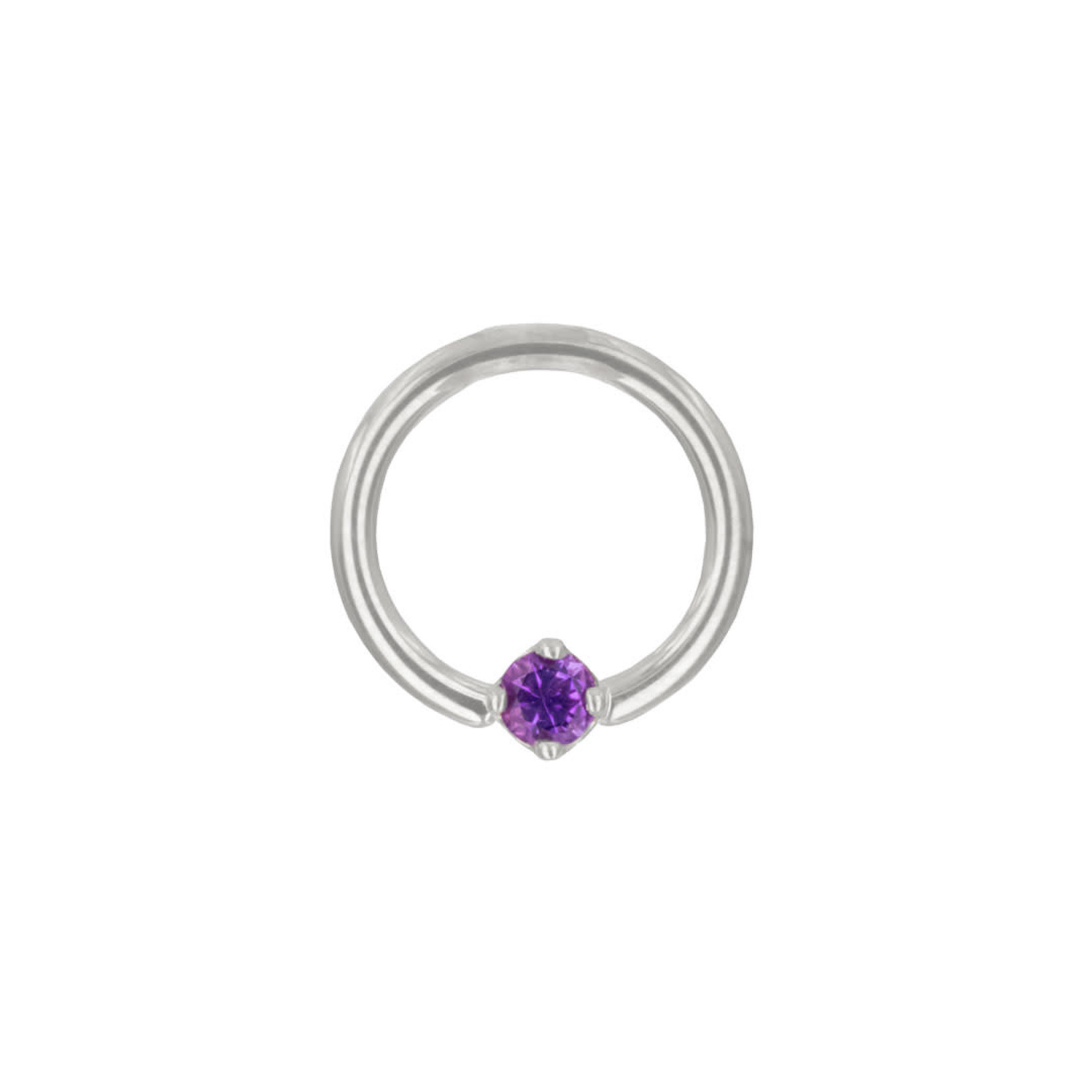 BVLA BVLA 16g fixed ring with 2.5 prong set AA amethyst