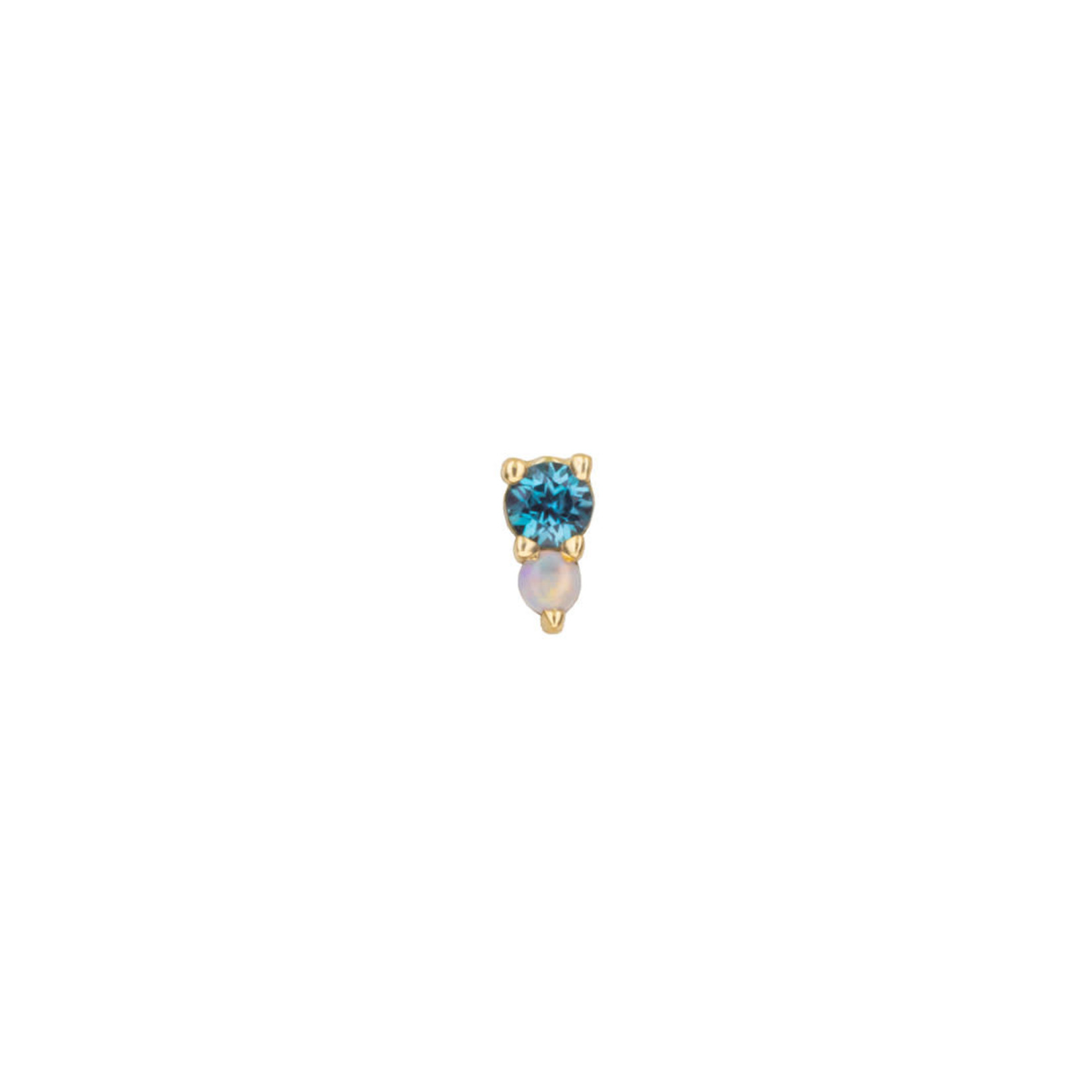 BVLA BVLA "Jeanie" 2 press fit end with 2.0 Alexandrite & 1.5 AAA white opal