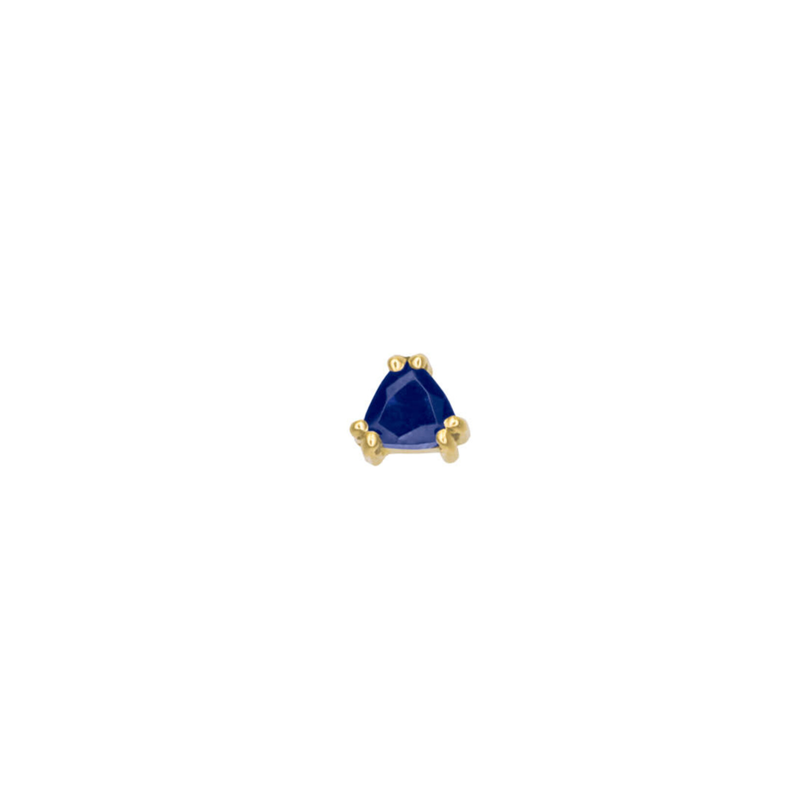 BVLA BVLA "Tanti" double-prong trillion press fit end with 3.0 Midnight topaz