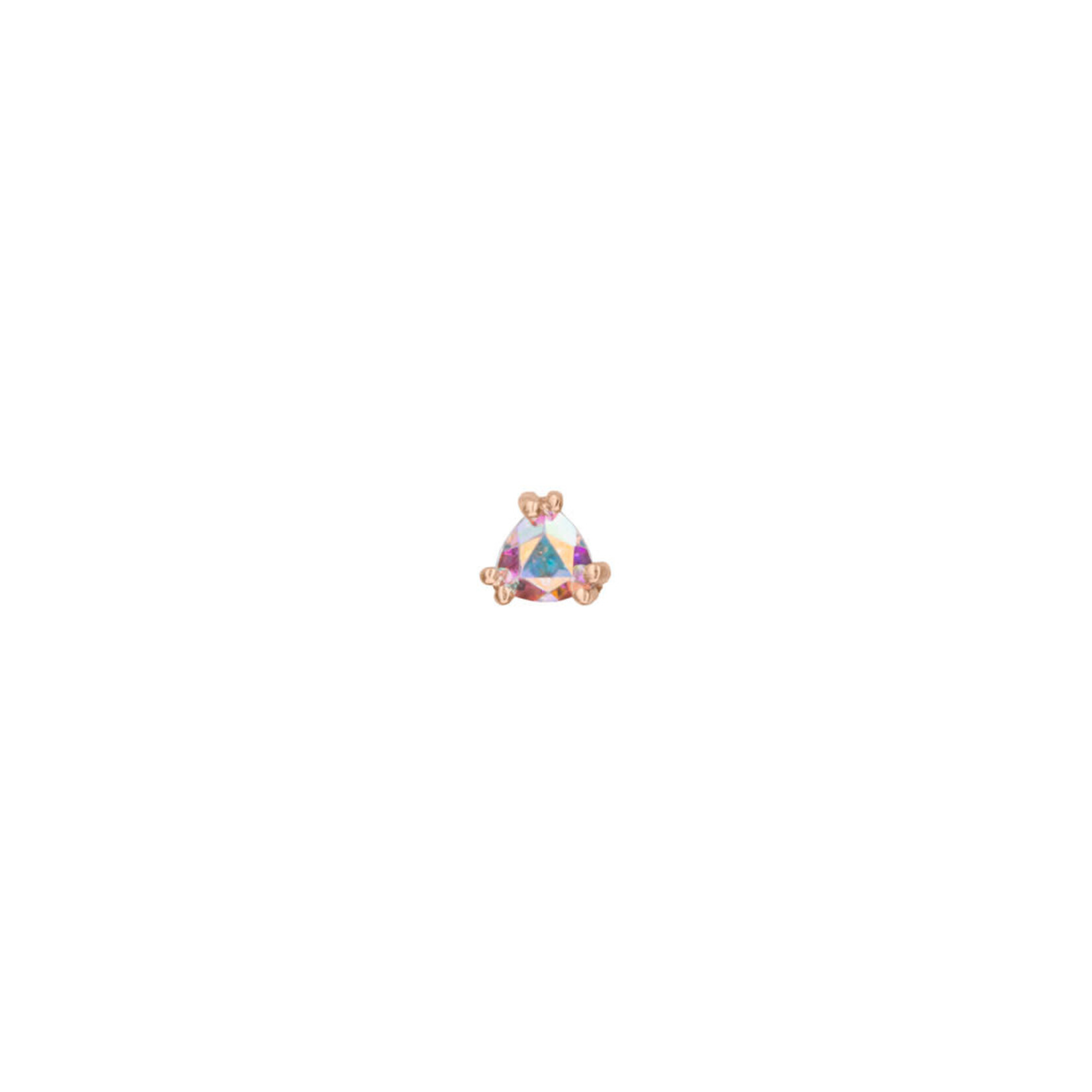 BVLA BVLA "Tanti" double-prong trillion press fit end with 3.0 Mercury mist topaz
