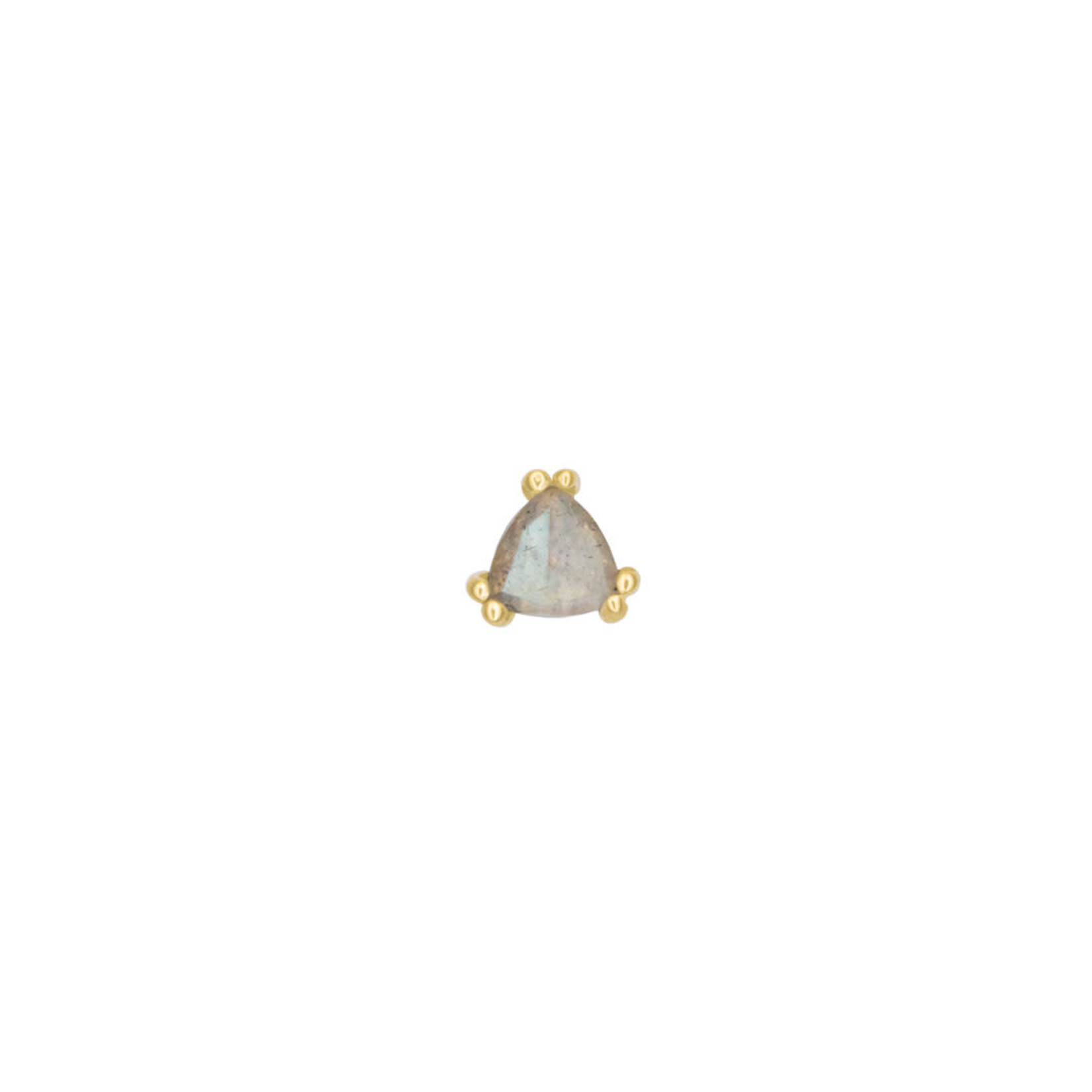 BVLA BVLA "Tanti" double-prong trillion press fit end with 3.0 rose cut labradorite