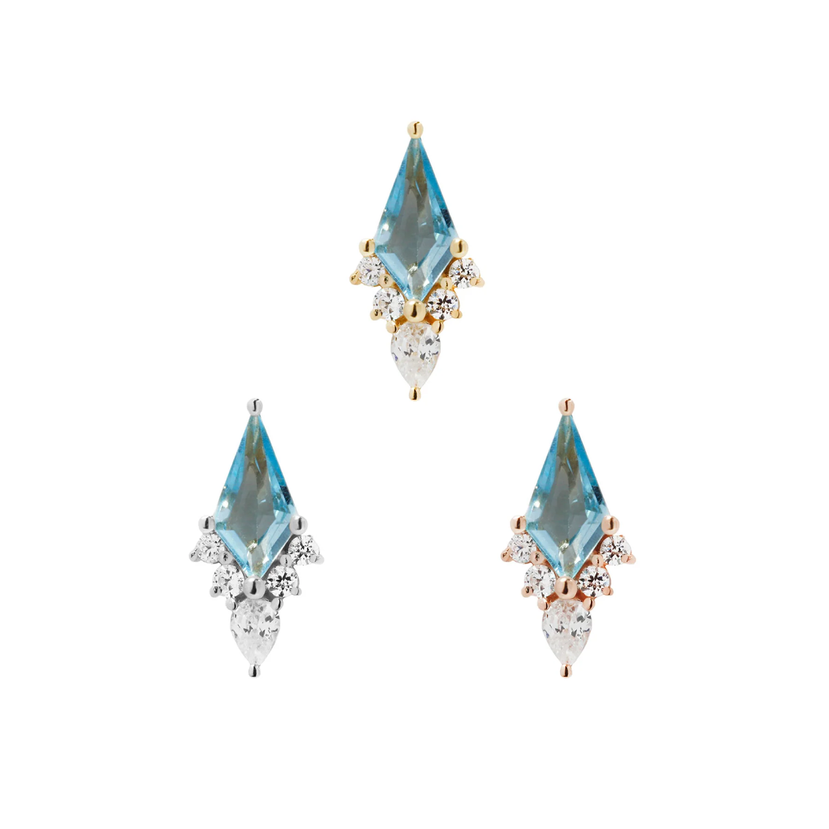 Buddha Jewelry Organics Buddha Jewelry Organics "Afterglow" press-fit end with Swiss blue topaz & CZ
