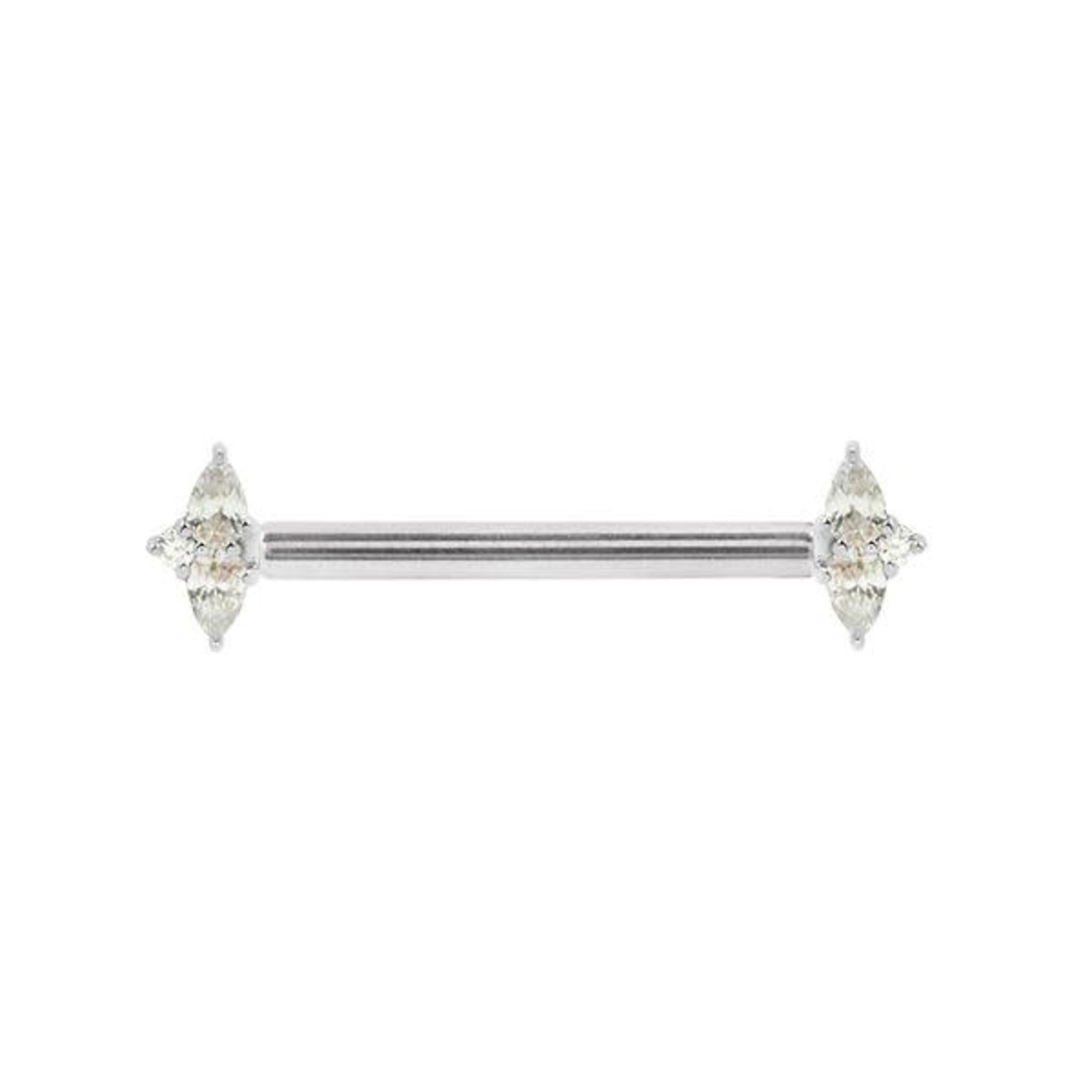 Buddha Jewelry Organics Buddha Jewelry Organics forward facing "Ethereal" press fit end with CZ