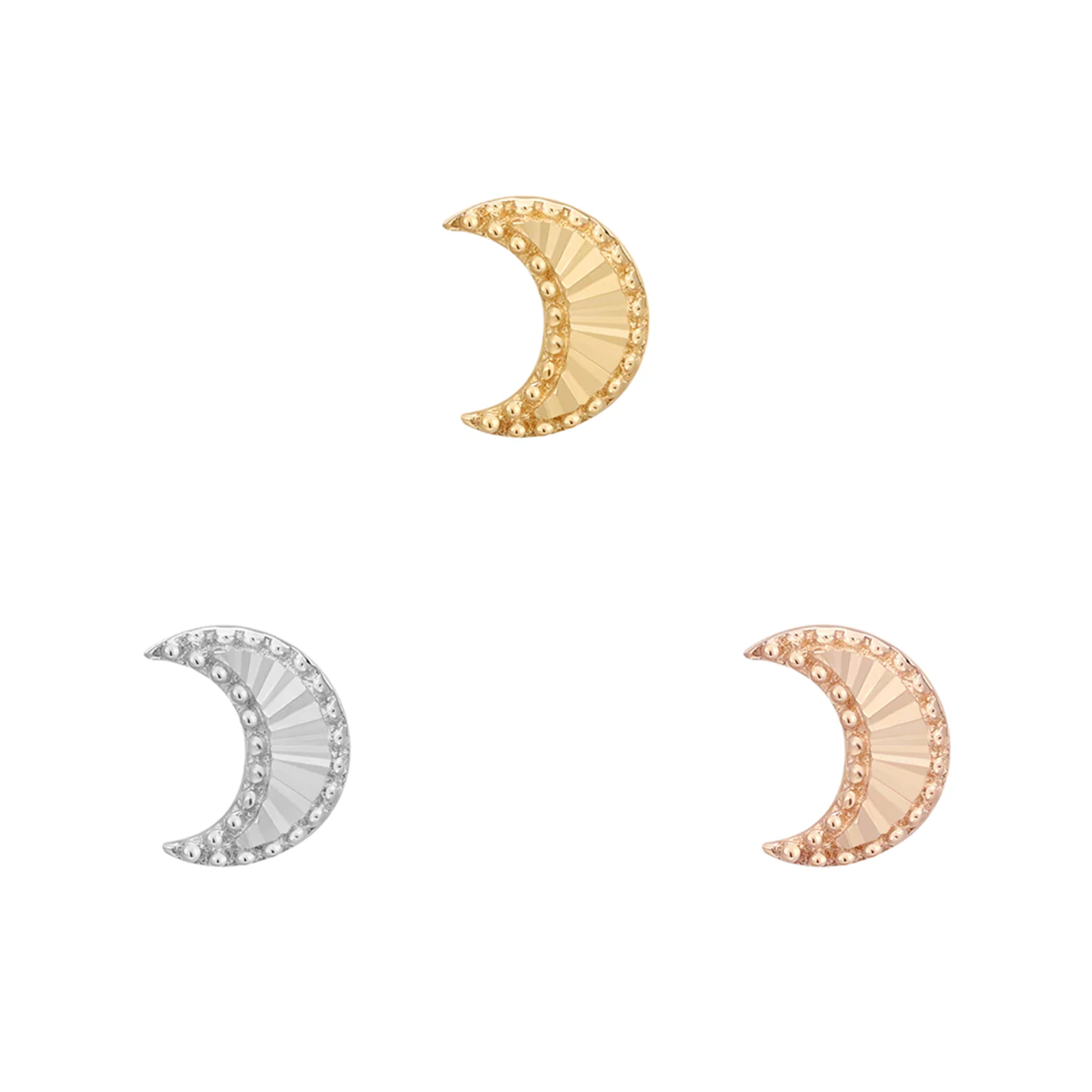 Buddha Jewelry Organics Buddha Jewelry Organics "After Hours" Textured moon press fit end