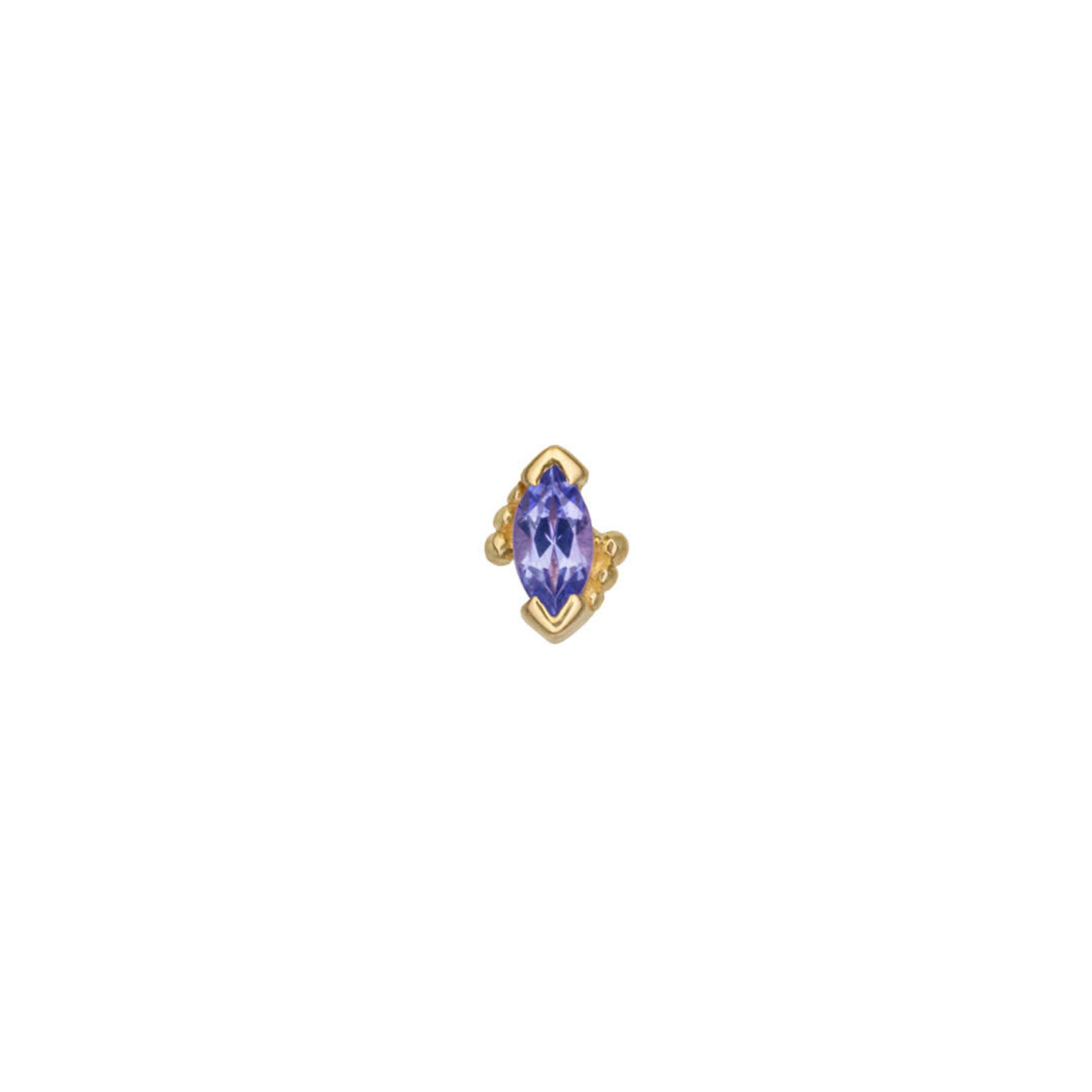 BVLA BVLA "Beaded Marquise" press-fit end with 4x2 AA Tanzanite