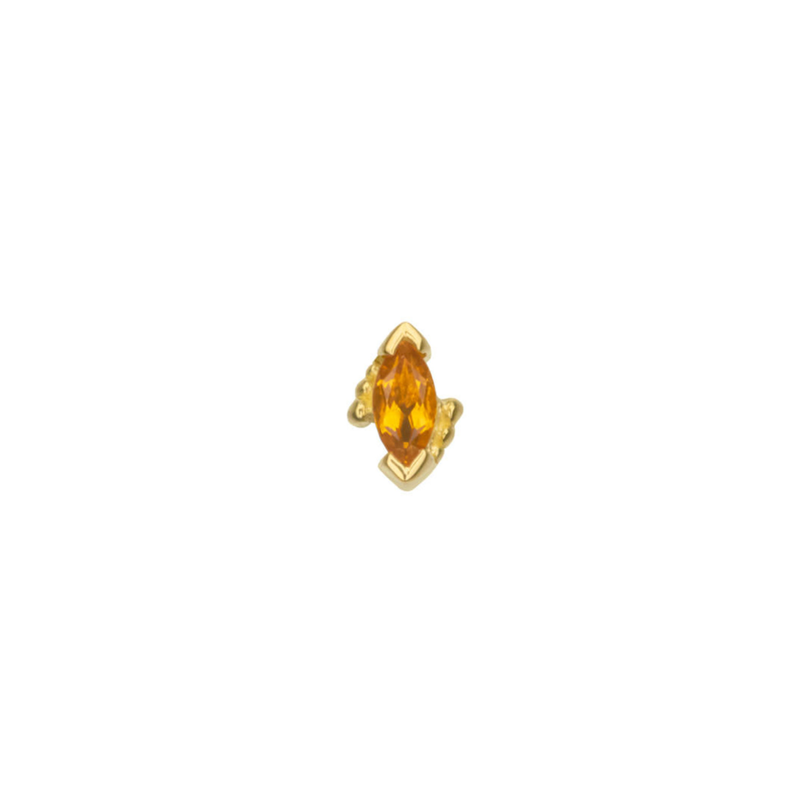 BVLA BVLA "Beaded Marquise" press-fit end with 4x2 AA Citrine