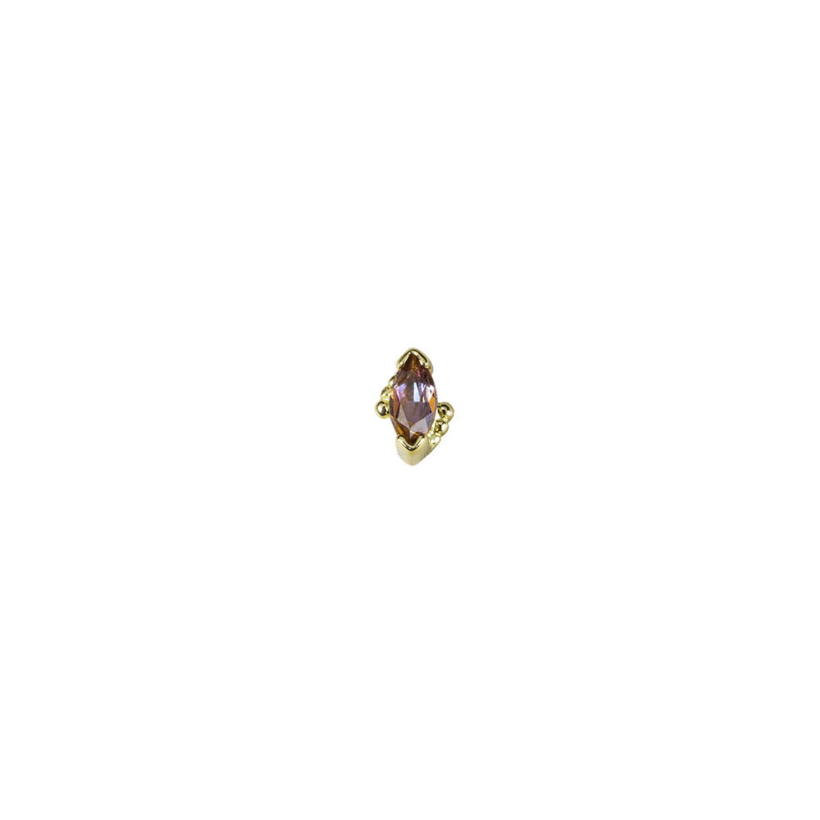 BVLA BVLA "Beaded Marquise" press-fit end with 4x2 Anastasia Topaz