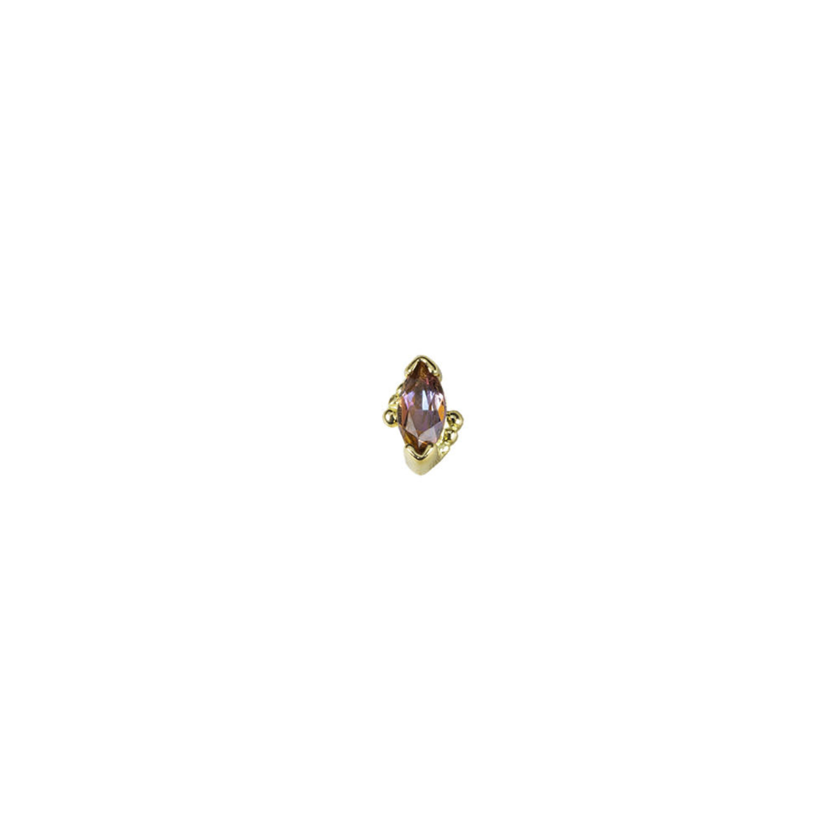 BVLA BVLA "Beaded Marquise" press-fit end with 4x2 Anastasia Topaz