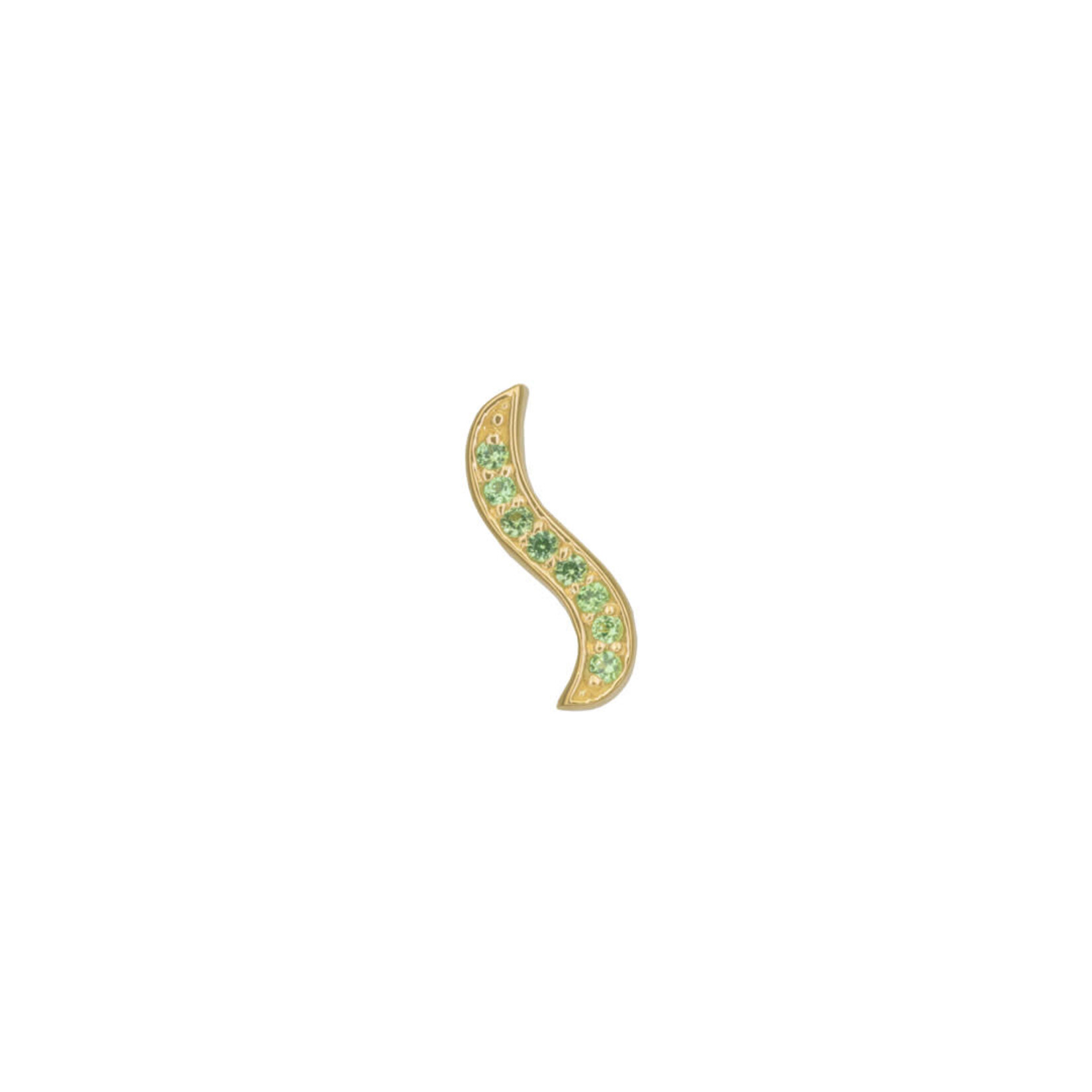 BVLA BVLA yellow gold "Alto Stratus" threaded end with 8x 1.0 AA Tsavorite