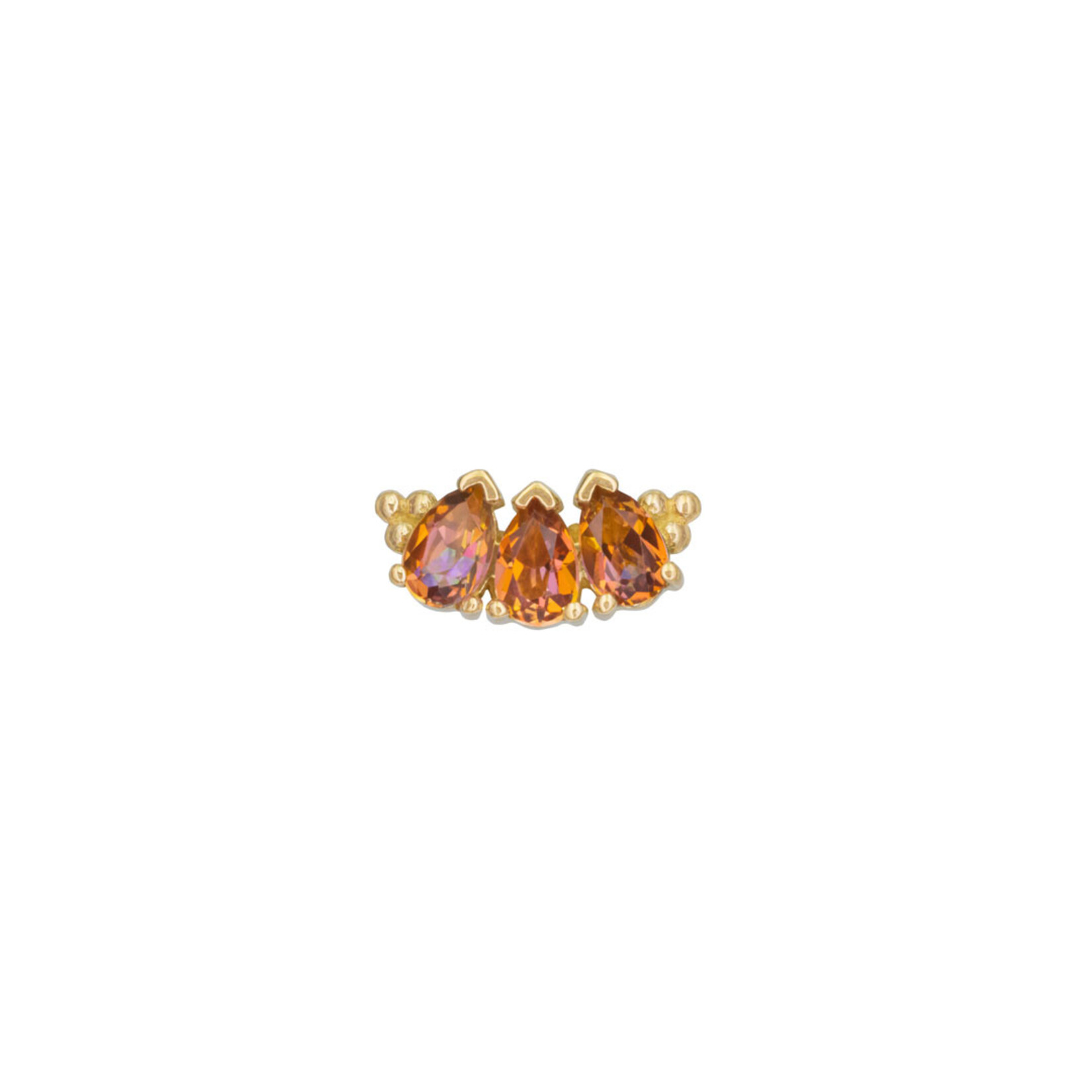 BVLA BVLA "3 Gem Pear Panaraya" threaded end with 3x 4x2.5 Anastasia topaz