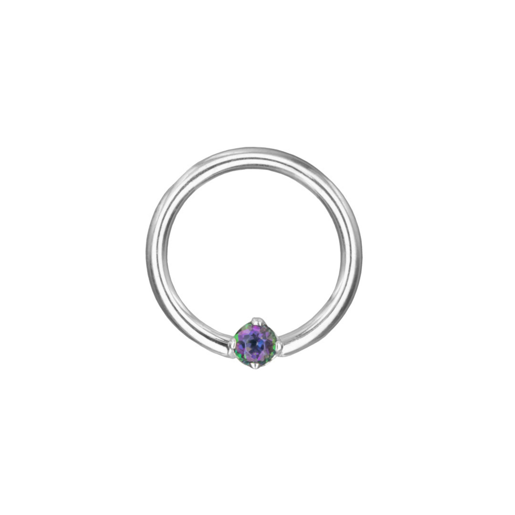 BVLA BVLA 16g fixed ring with 2.5 prong set mystic topaz