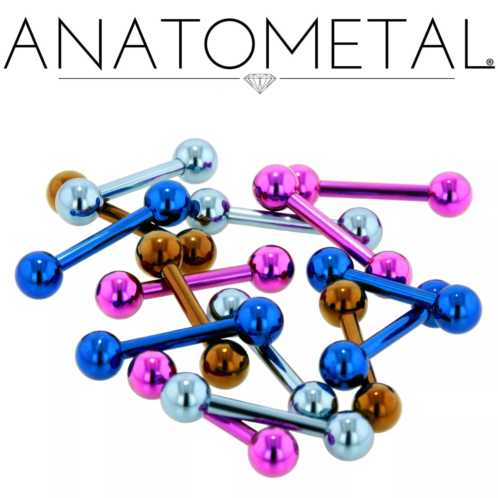 Anatometal Anatometal 00g titanium straight barbell shaft