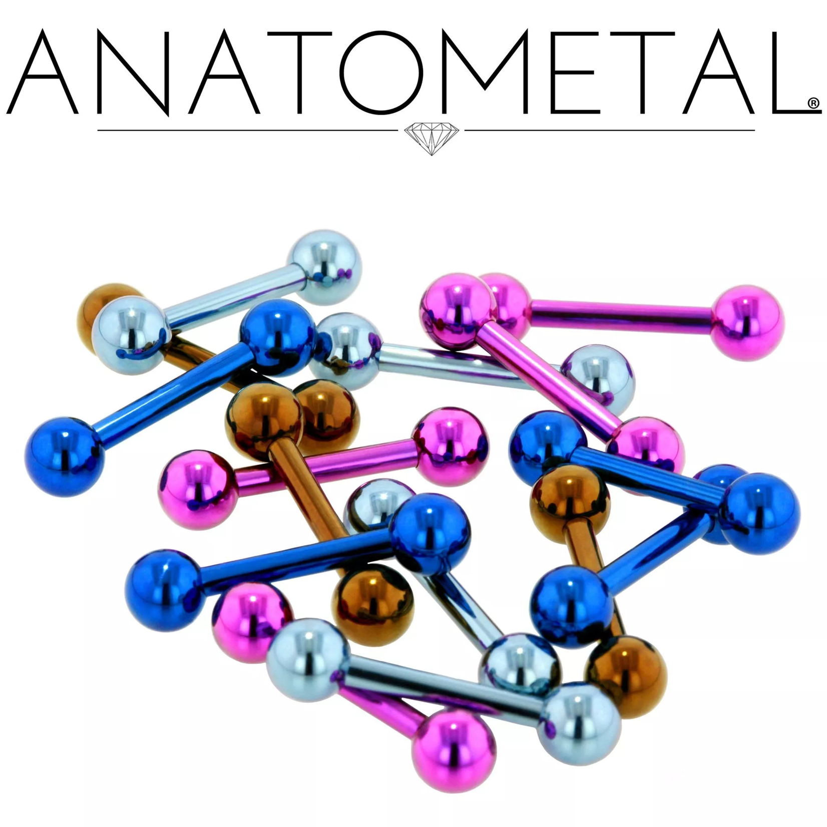 Anatometal Anatometal 14g titanium straight barbell shaft