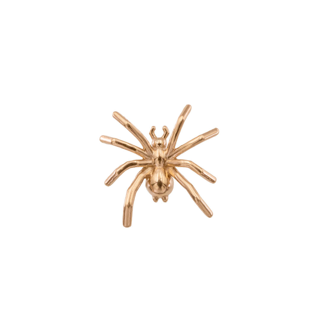 Gold tone spider pin - Gem