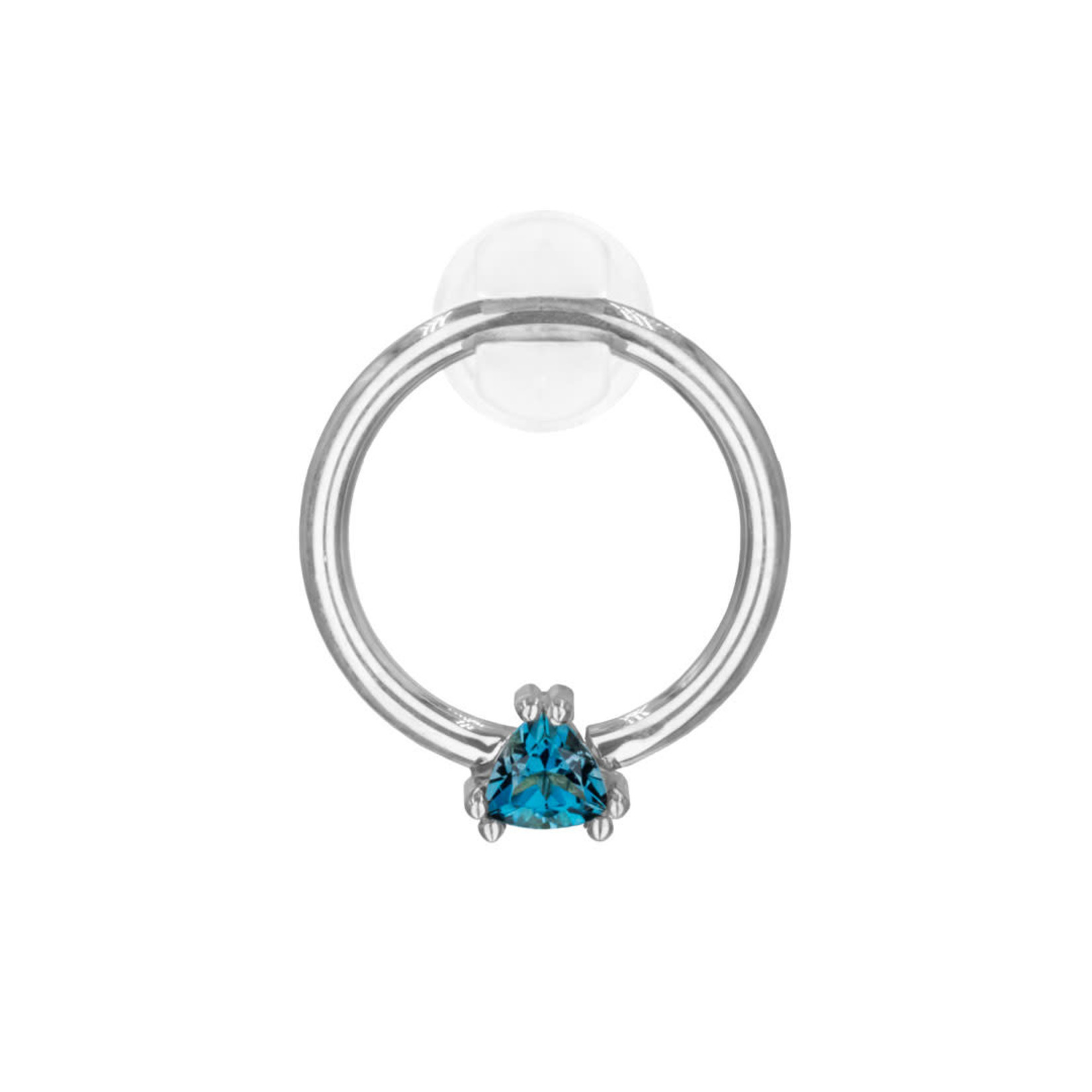BVLA 16g BVLA "Tanti" fixed ring with 3.0 AA London Blue Topaz trillion