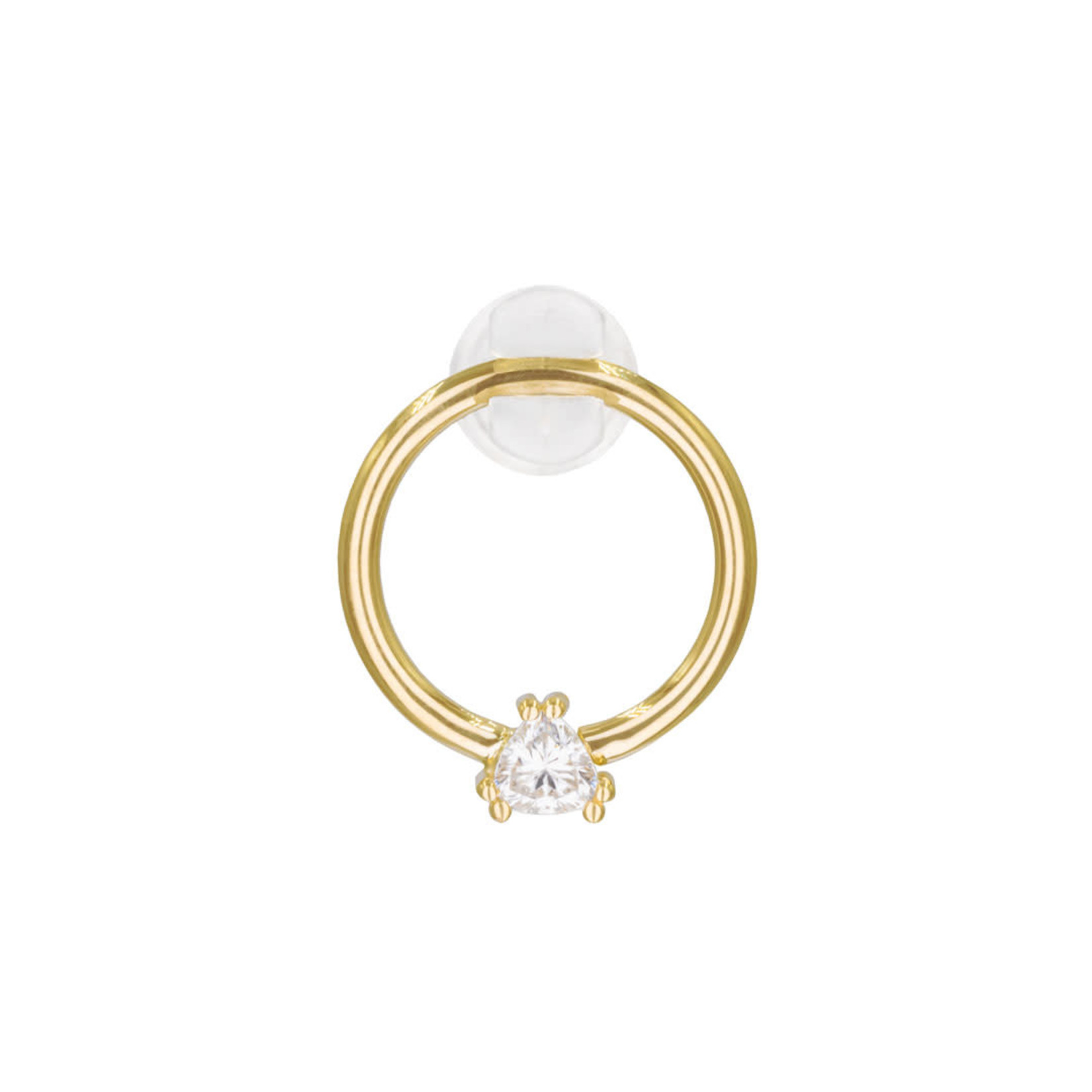 BVLA BVLA 16g "Tanti" fixed ring with 3.0 CZ trillion