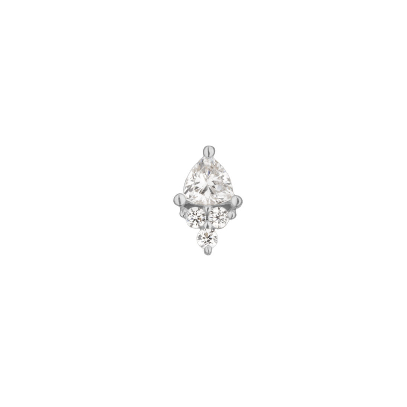 BVLA BVLA "Tau" threaded end with 3.0 trillion cut CZ and 3x 1.25 CZ