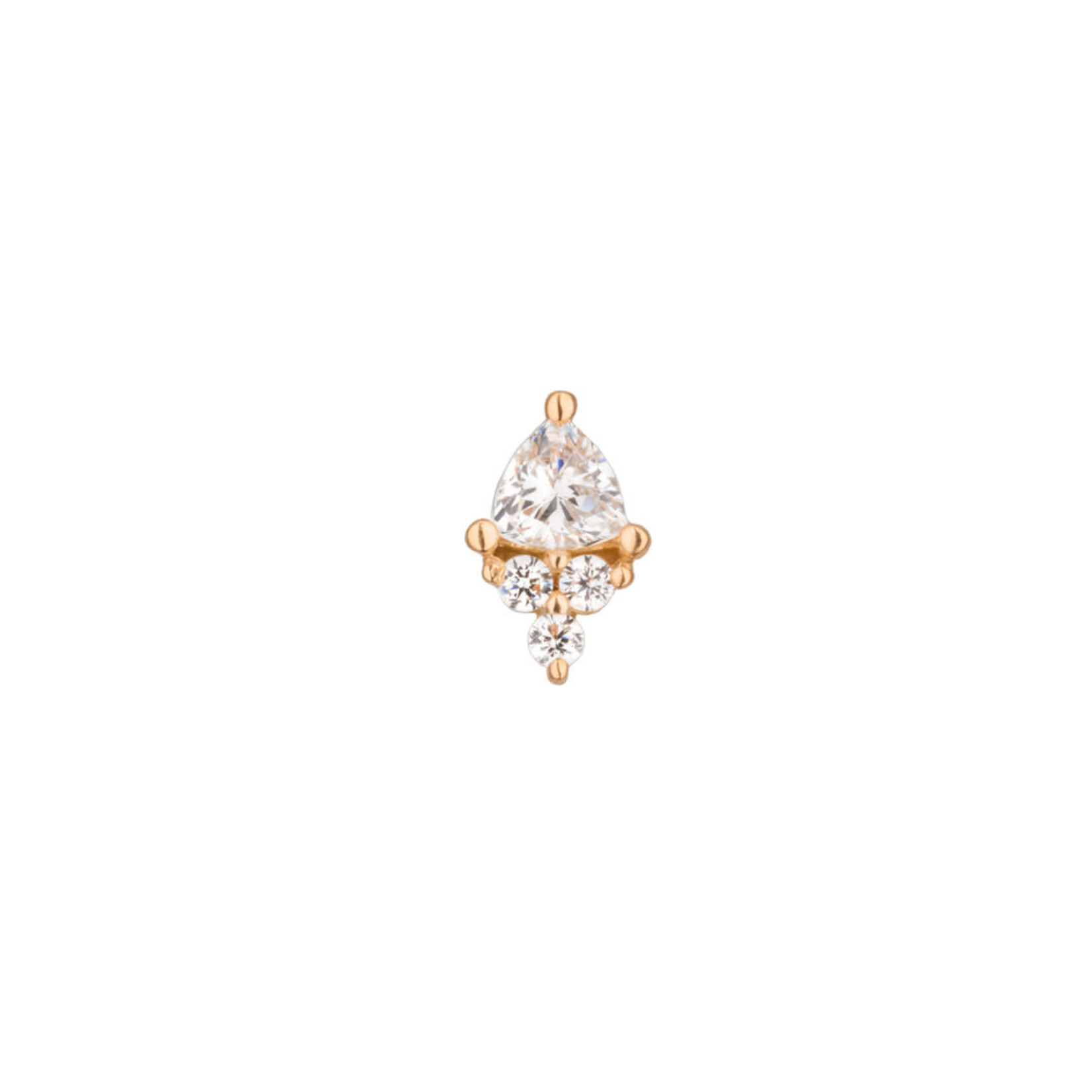 BVLA BVLA "Tau" threaded end with 3.0 trillion cut CZ and 3x 1.25 CZ