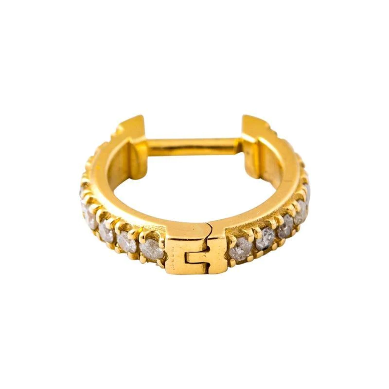 Tawapa Tawapa 18g 5/16 yellow gold "Karma" clicker with 16 x 1.5 diamonds