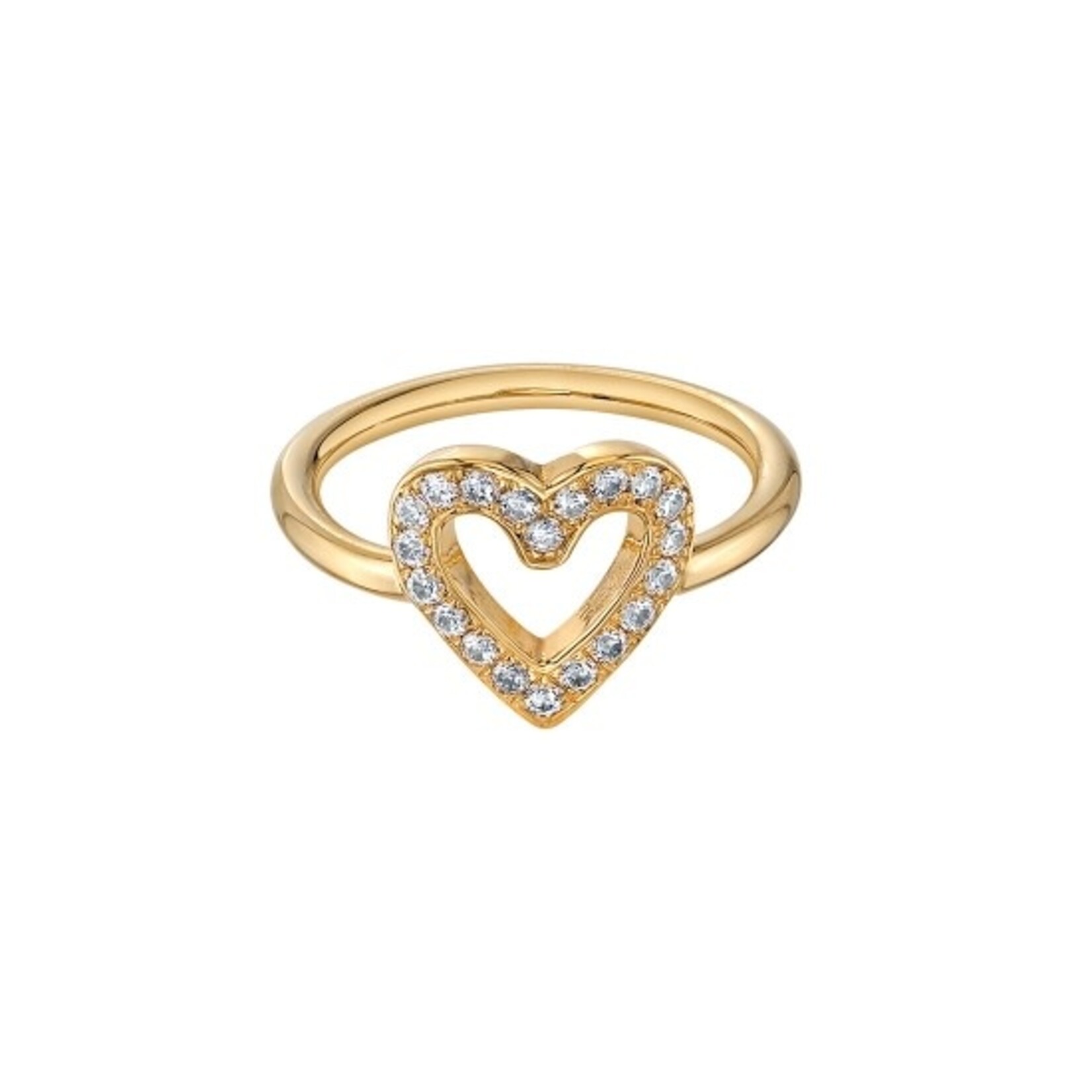 BVLA BVLA 16g "Serafin" heart seam ring with 20x 1.0 set CZ