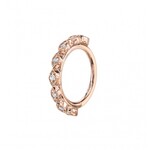 BVLA BVLA 16g 7/16 rose gold "Violet" seam ring with CZ