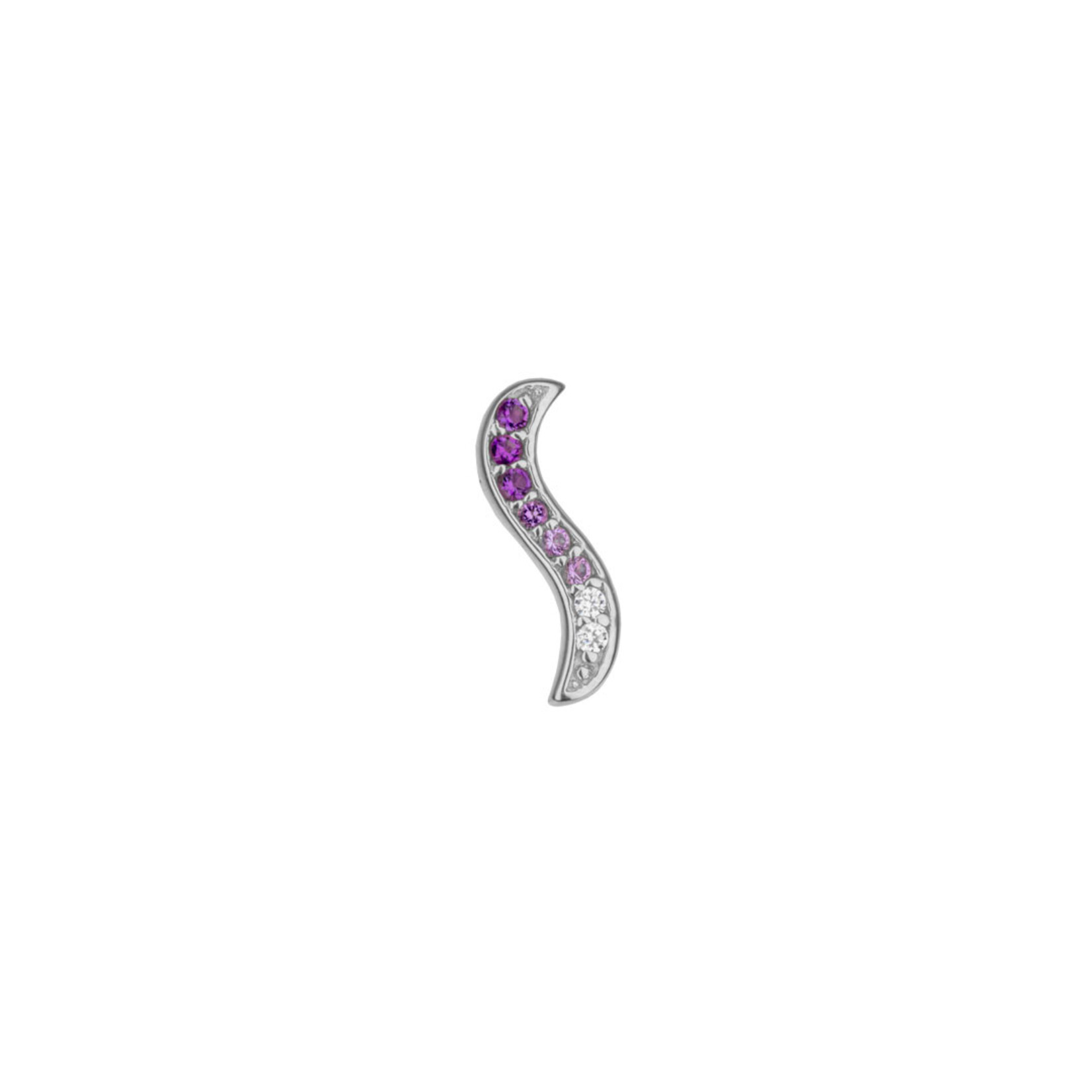 BVLA 16g BVLA 10x4 "Alto Stratus" threaded end with 1.0 CZx2, 1.0 AA light amethyst x3 and 1.0 AA amethyst x3