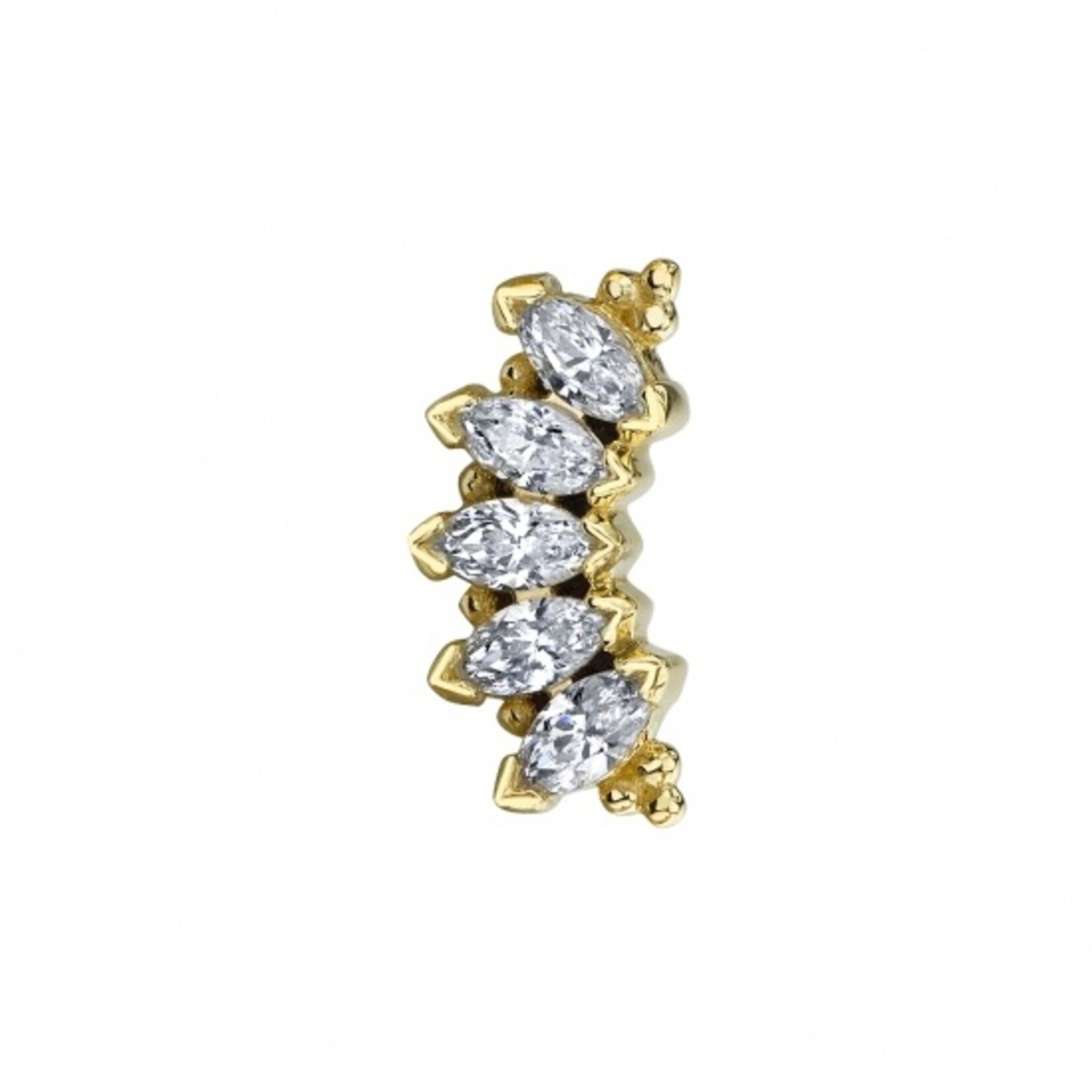 BVLA BVLA "Panaraya Marquise" threaded end with 3x 1.5 CZ