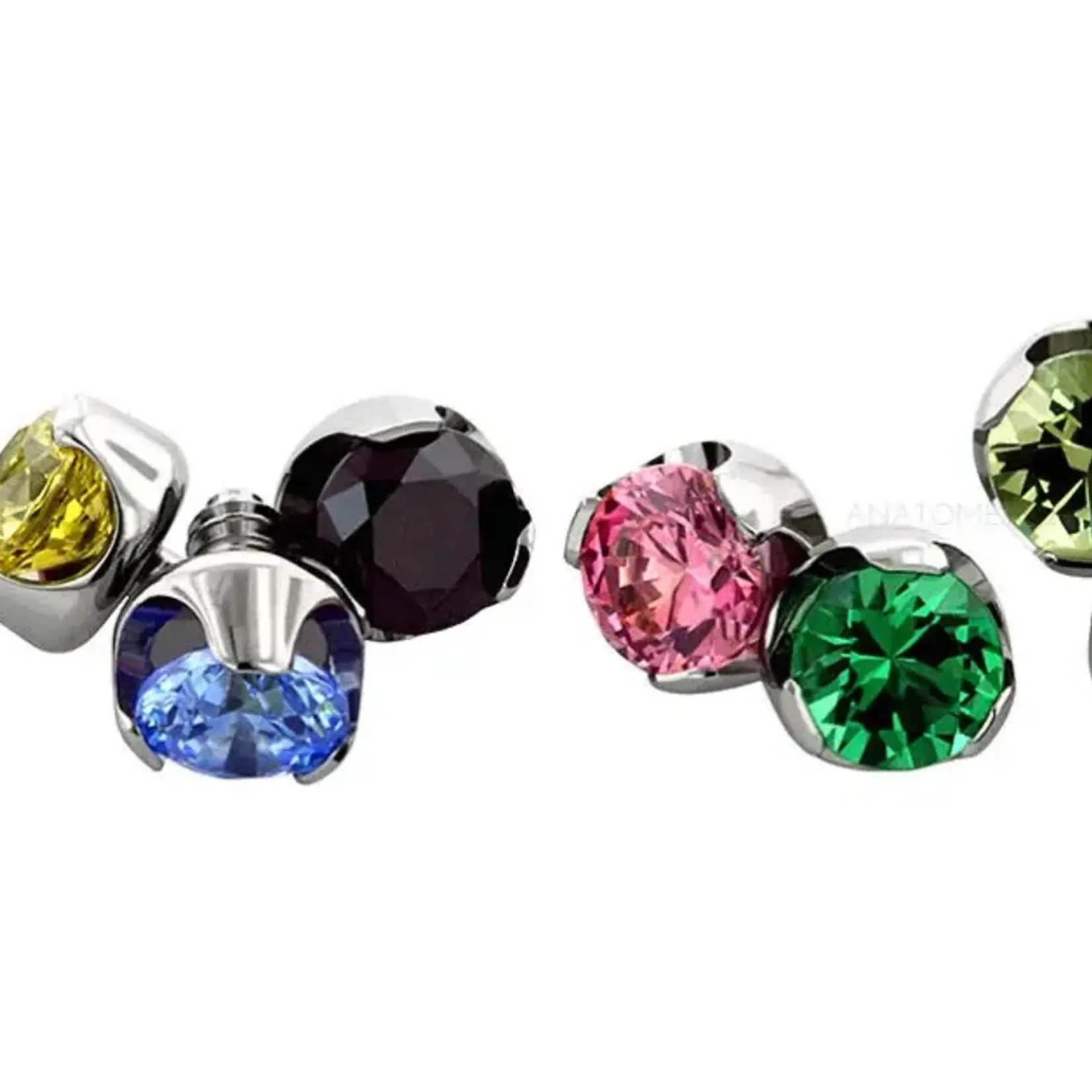 Anatometal Anatometal 14g Titanium Prong-Set Gem threaded end