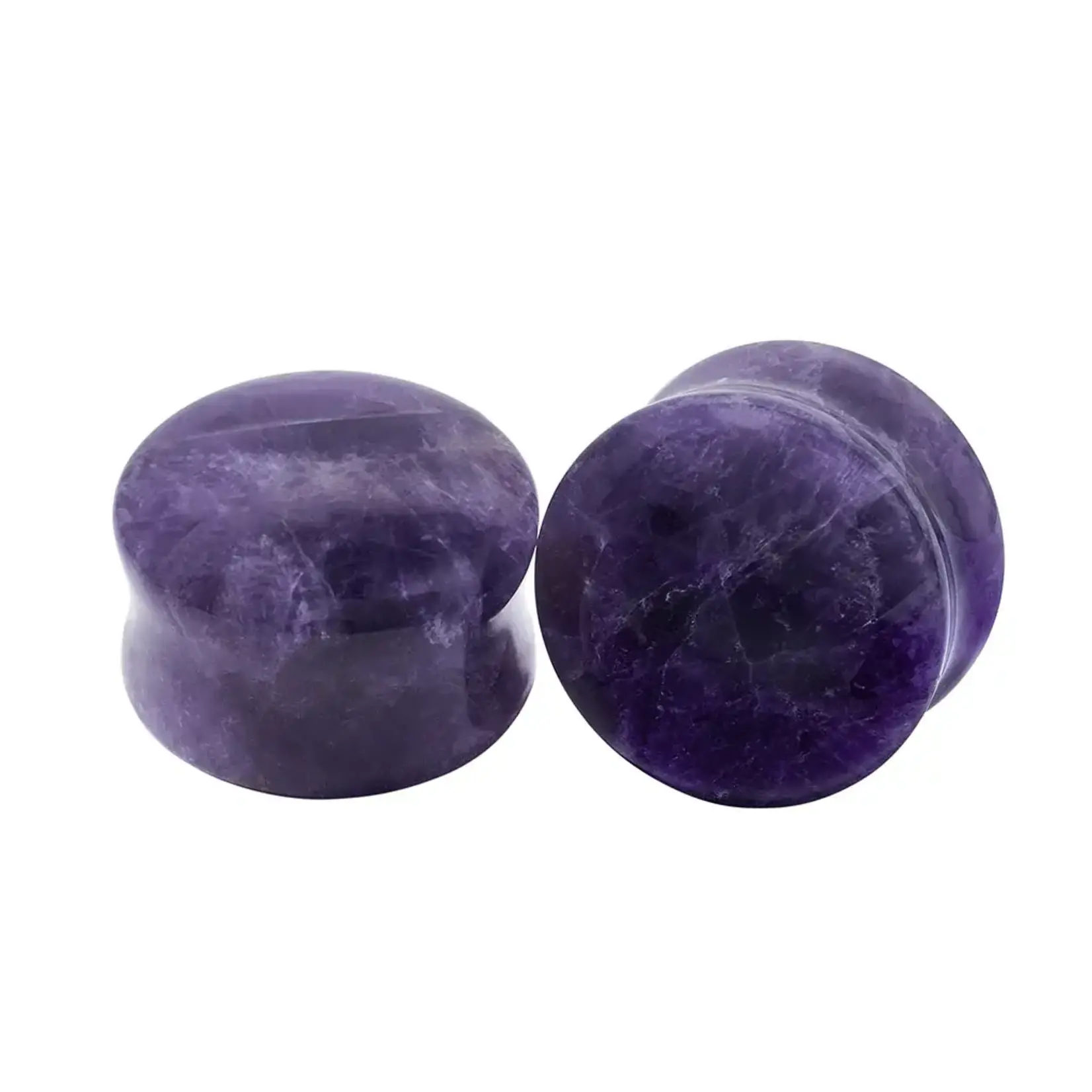 Diablo Organics Diablo Organics double flared Amethyst plugs