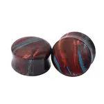 Diablo Organics Diablo Organics Double Flared Red Tigers Eye Plugs