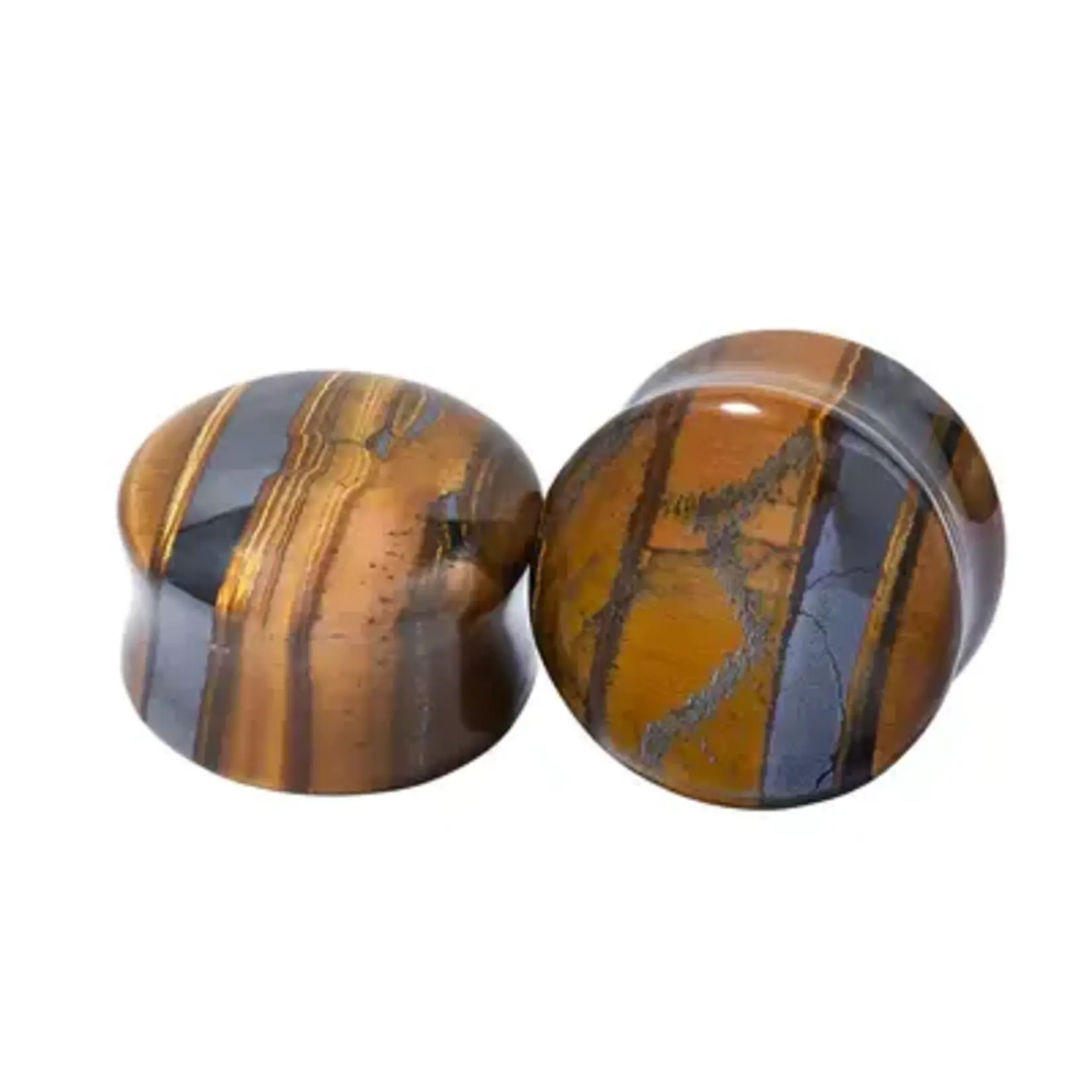 Diablo Organics Diablo Organics double flared Yellow Tigers Eye plugs