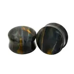 Diablo Organics Diablo Organics Double Flared Blue Tigers Eye Plugs