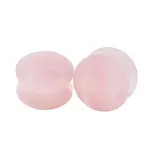 Diablo Organics Diablo Organics Double Flared Rose Quartz Plugs