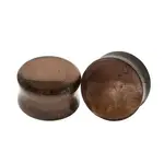 Diablo Organics Diablo Organics Double Flared Smoky Quartz Plugs